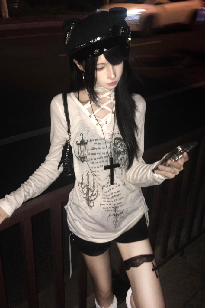lace up sier tops ZC21214