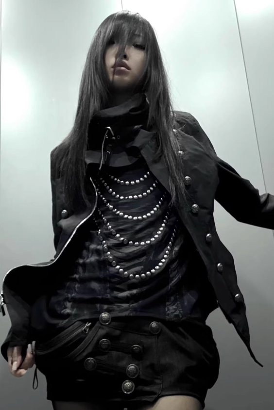 dark metal napoleon jacket ZC30110