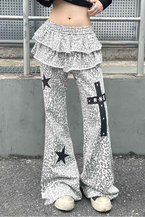 star cross ruffle animal pants ZC19419