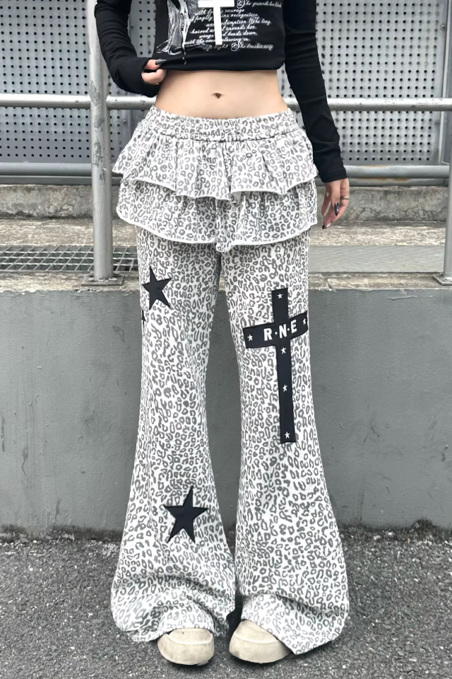 star cross ruffle animal pants ZC19419