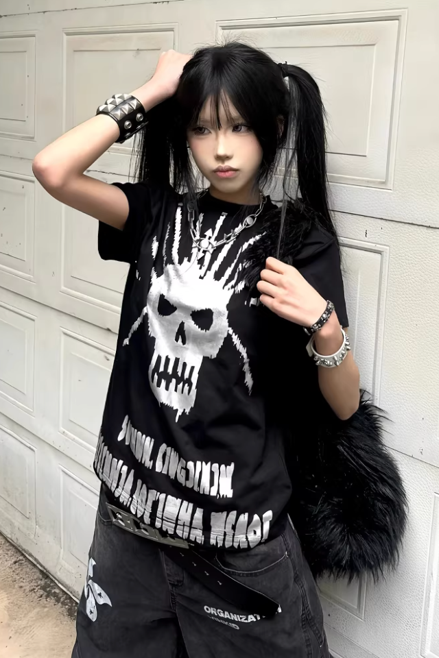 spiked skull tee ZC21248