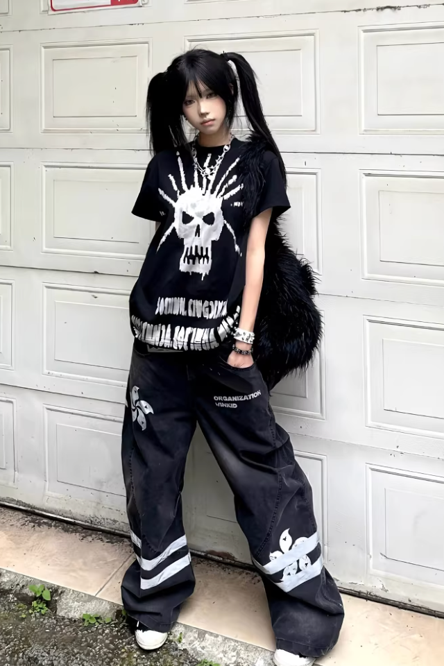 spiked skull tee ZC21248