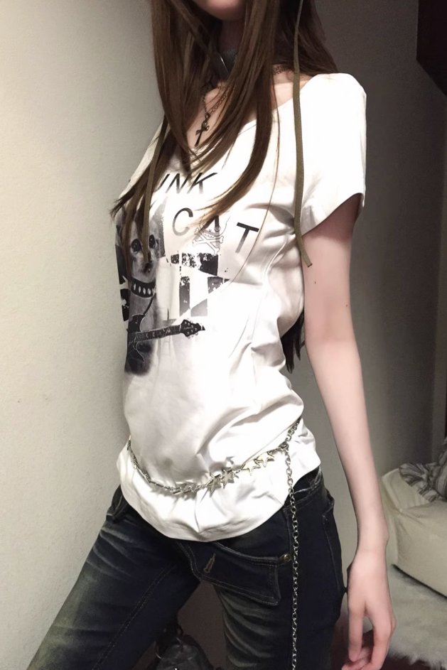 mohawk cat punk Tshirt ZC21254