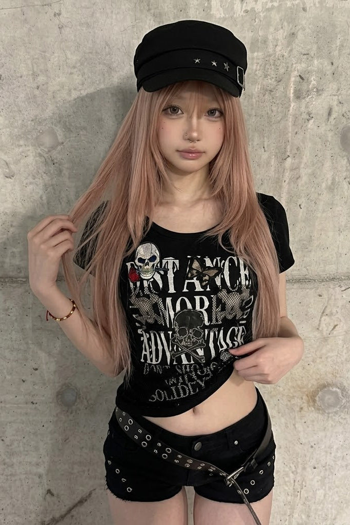 skull punk tops ZC21328
