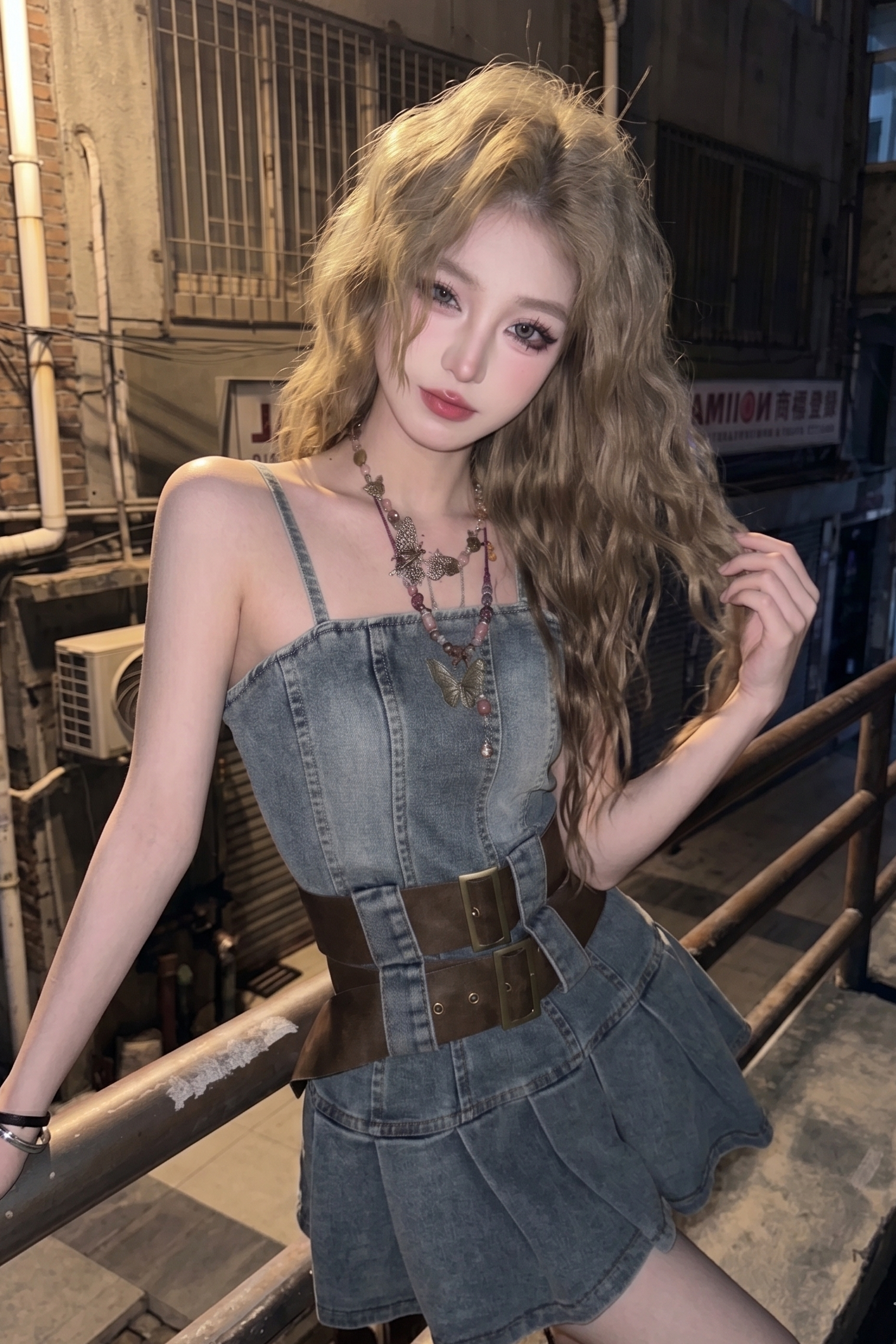 wash denim dress ZC21270