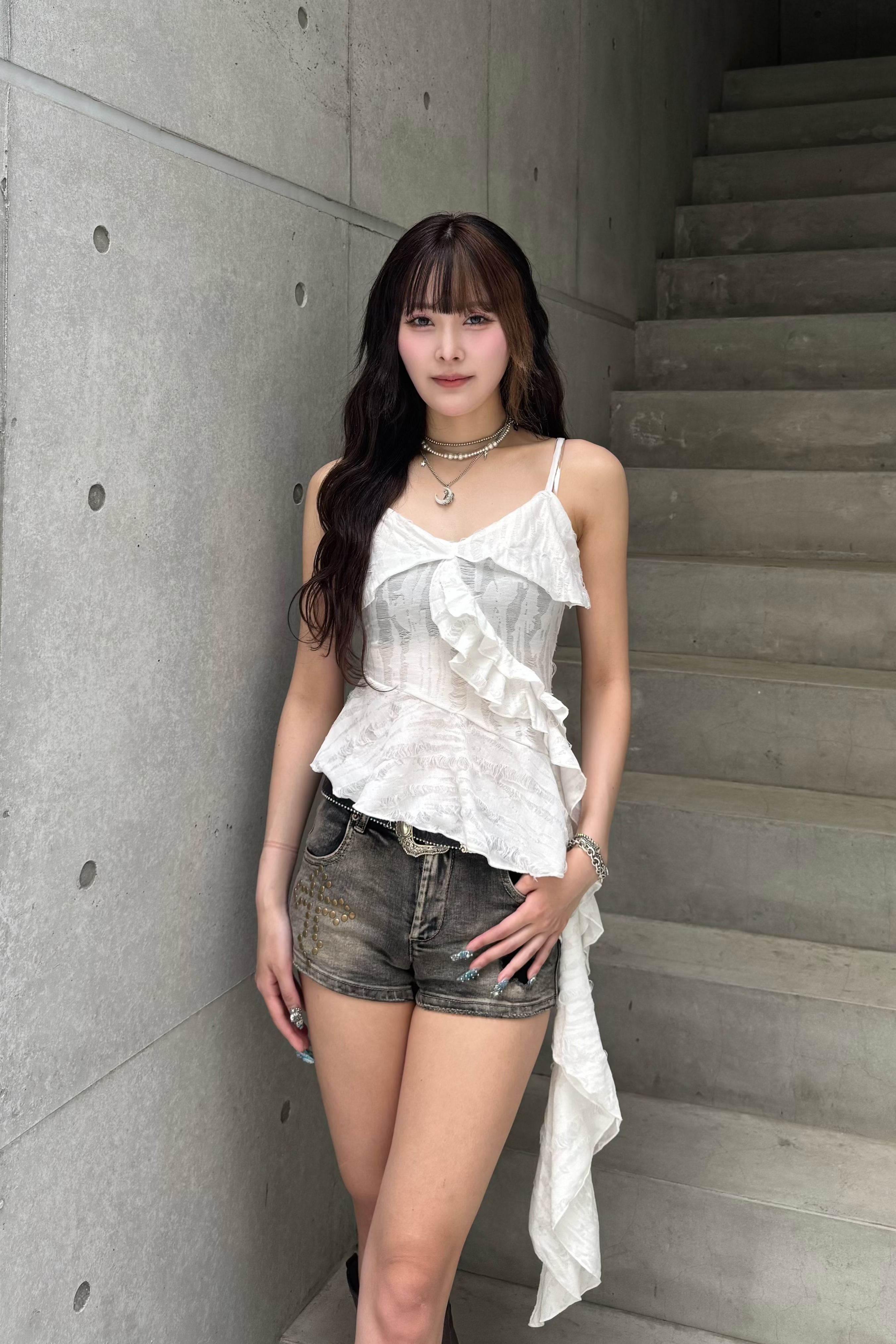 アシンメトリーフリルキャミ ZC21233