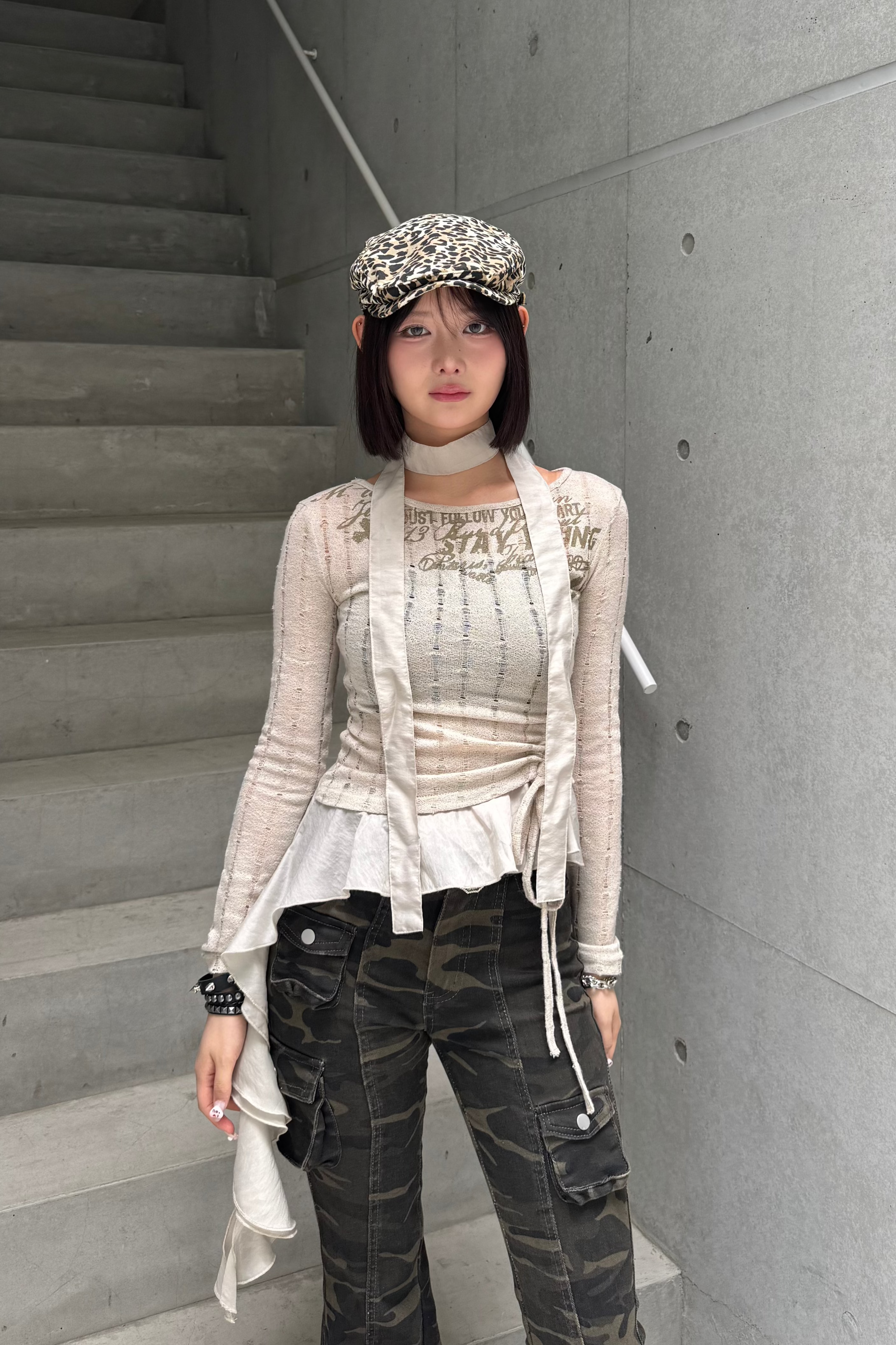 vintage design frill knit ZC20790