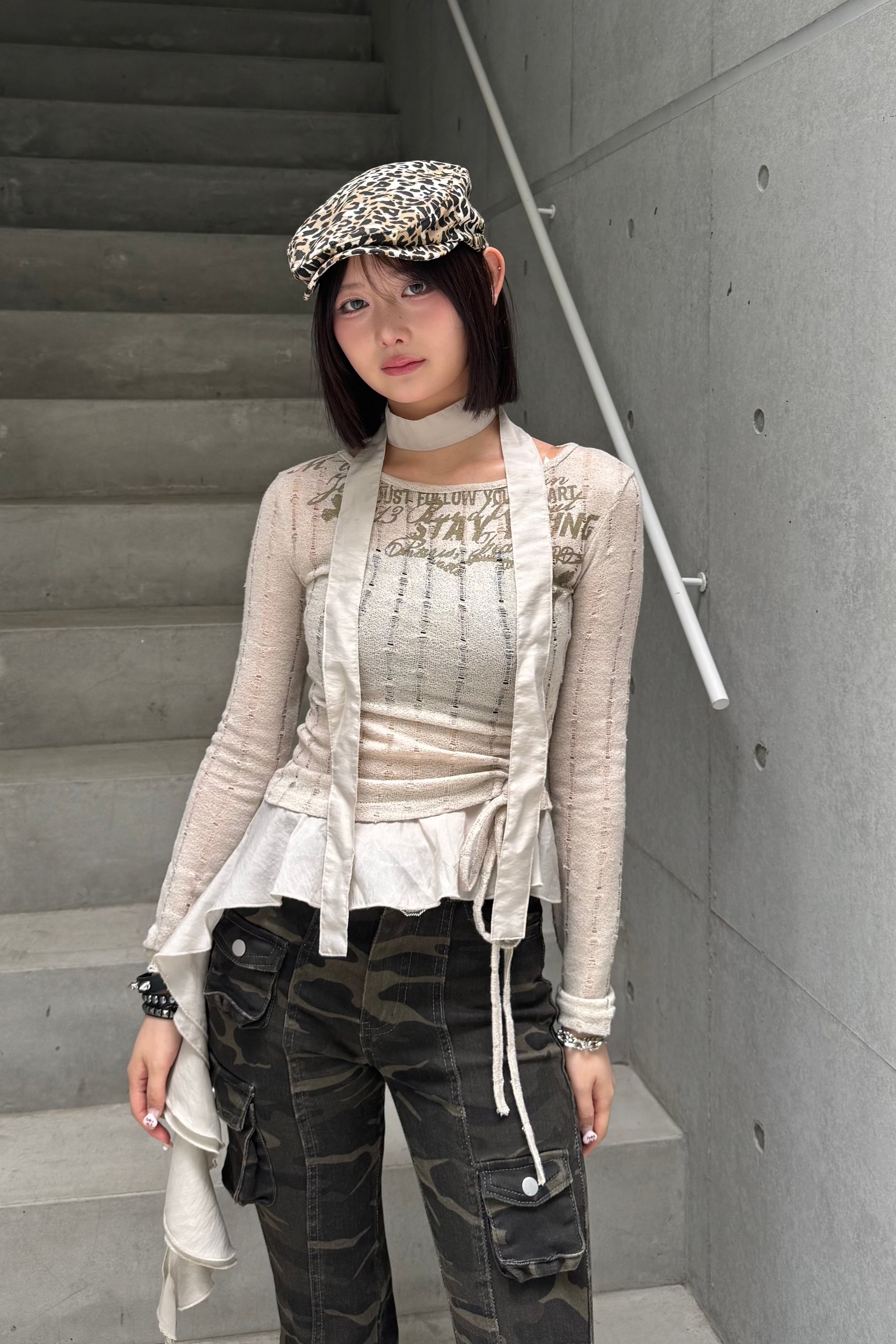 vintage design frill knit ZC20790