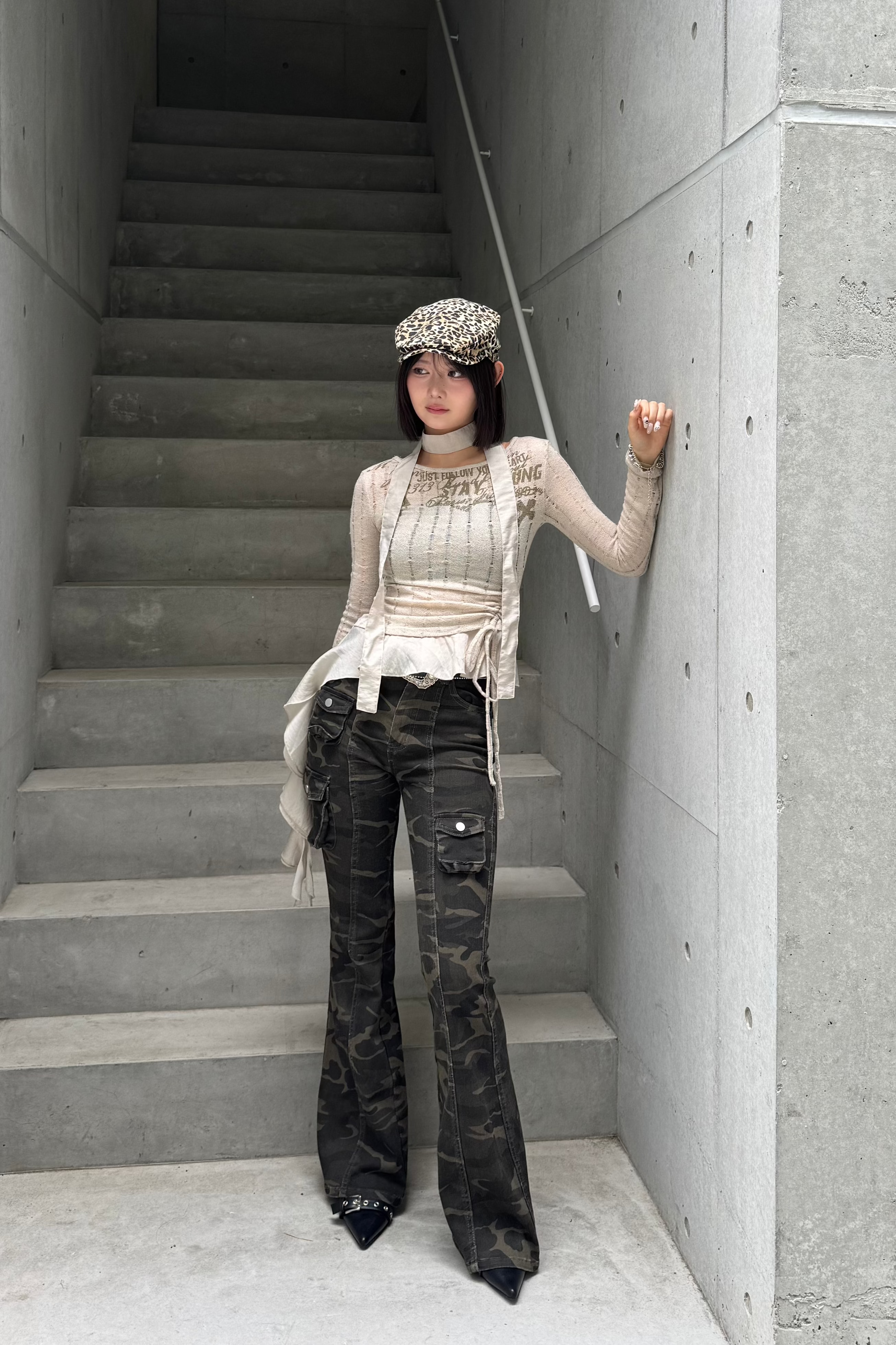 vintage design frill knit ZC20790