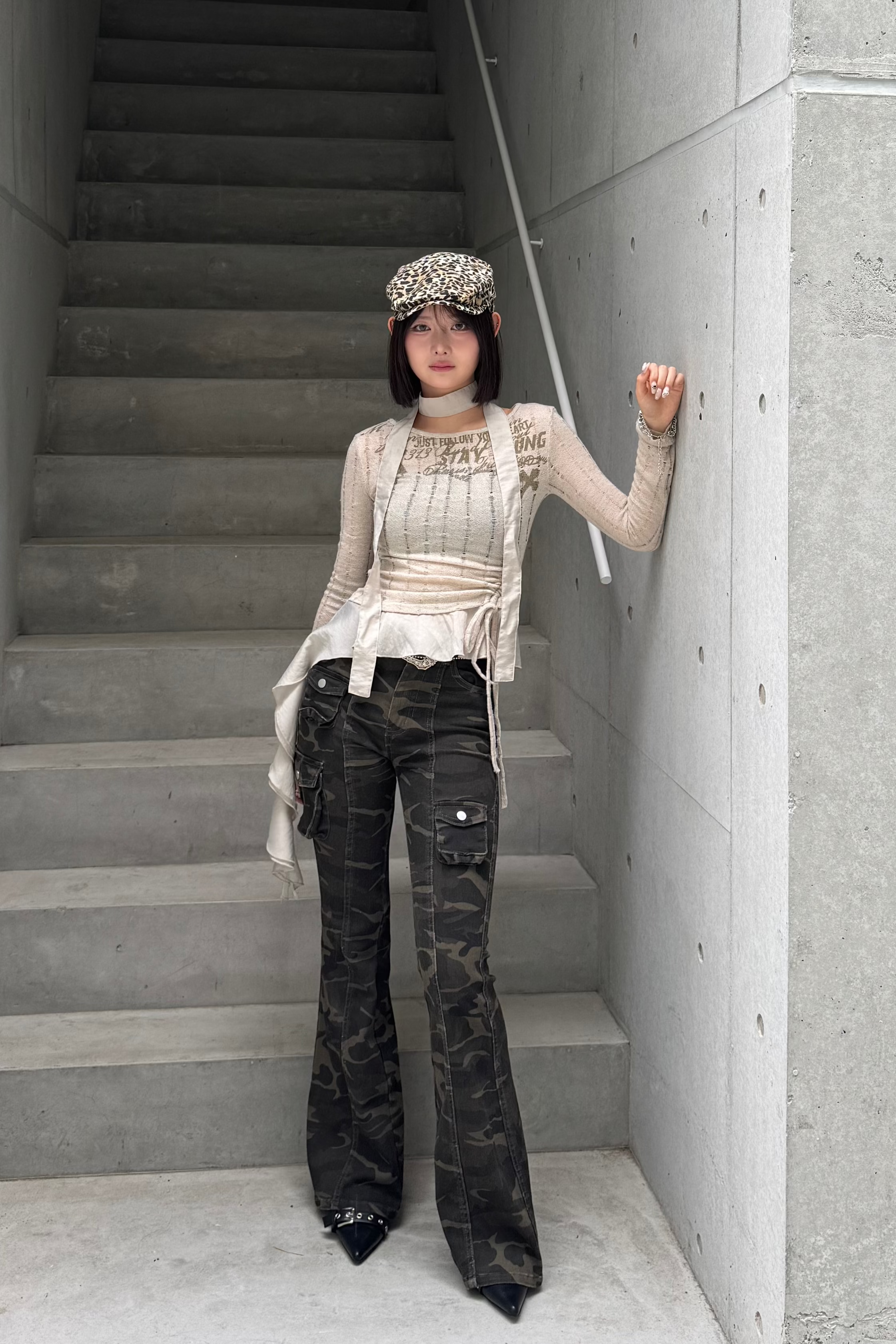 vintage design frill knit ZC20790