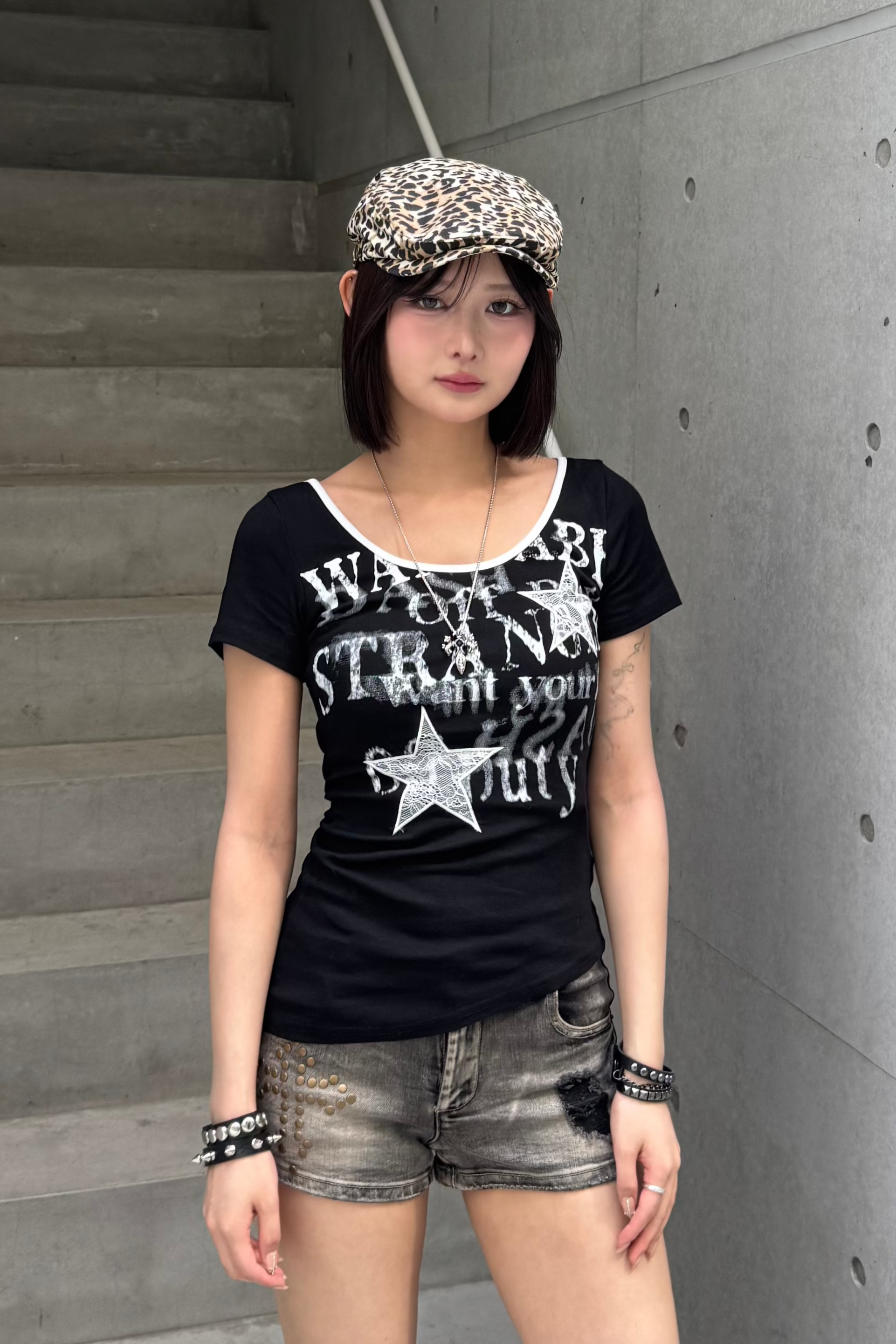 asymmetry rock print Tshirt ZC21217