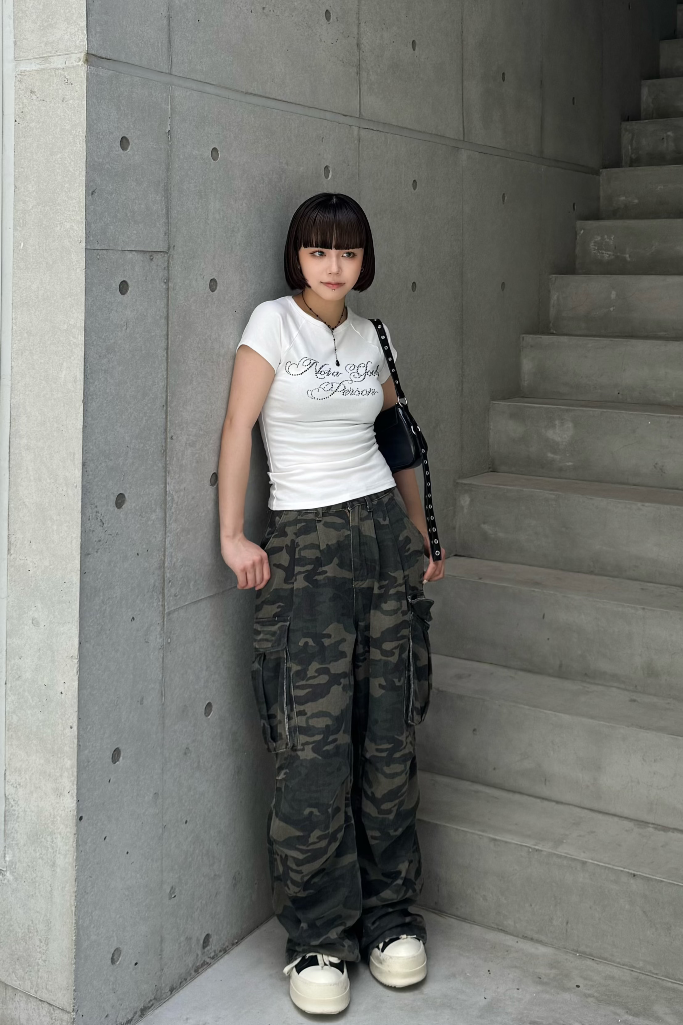 ミリタリーデニムワイドパンツ ZC19273