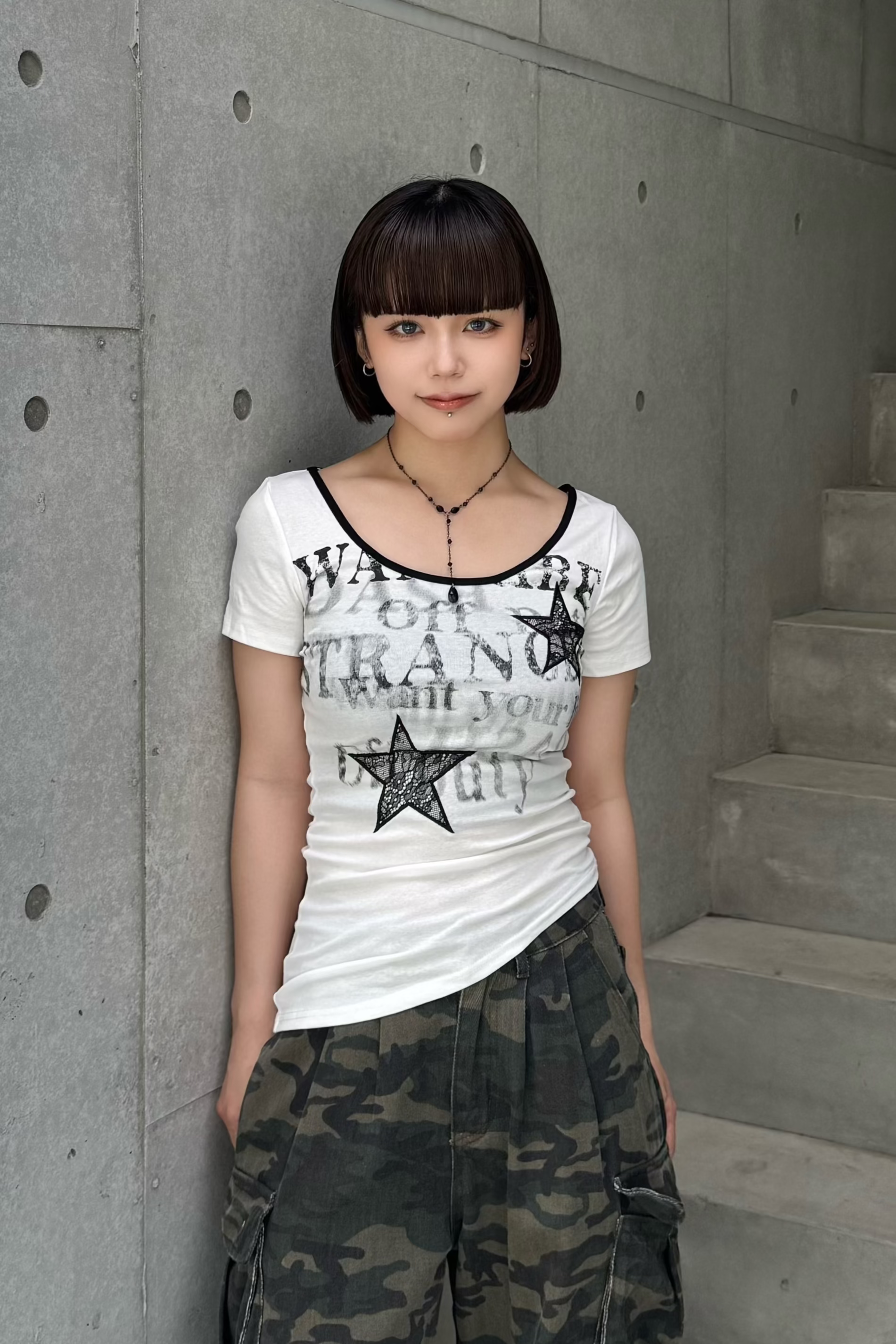 asymmetry rock print Tshirt ZC20865
