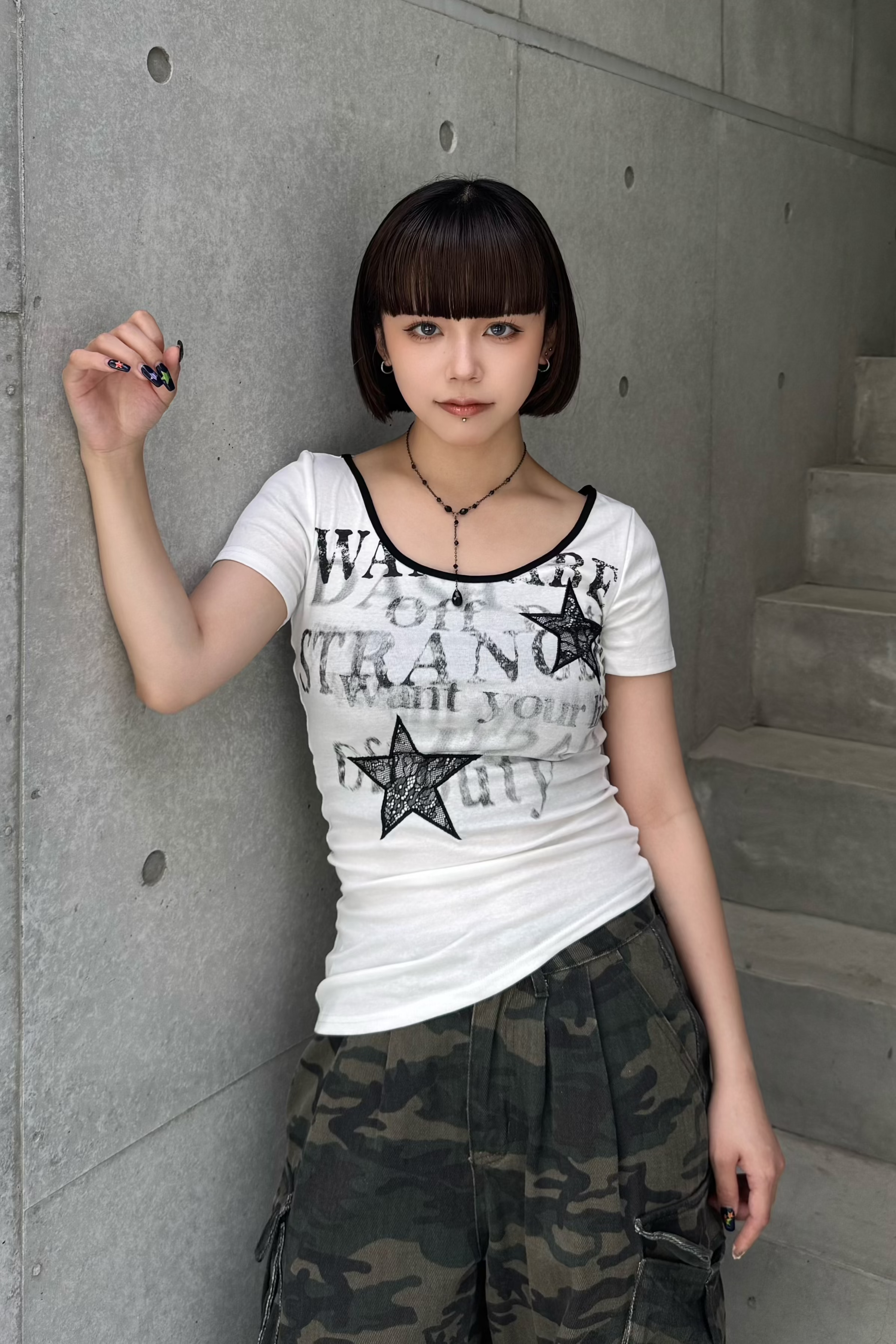 asymmetry rock print Tshirt ZC20865