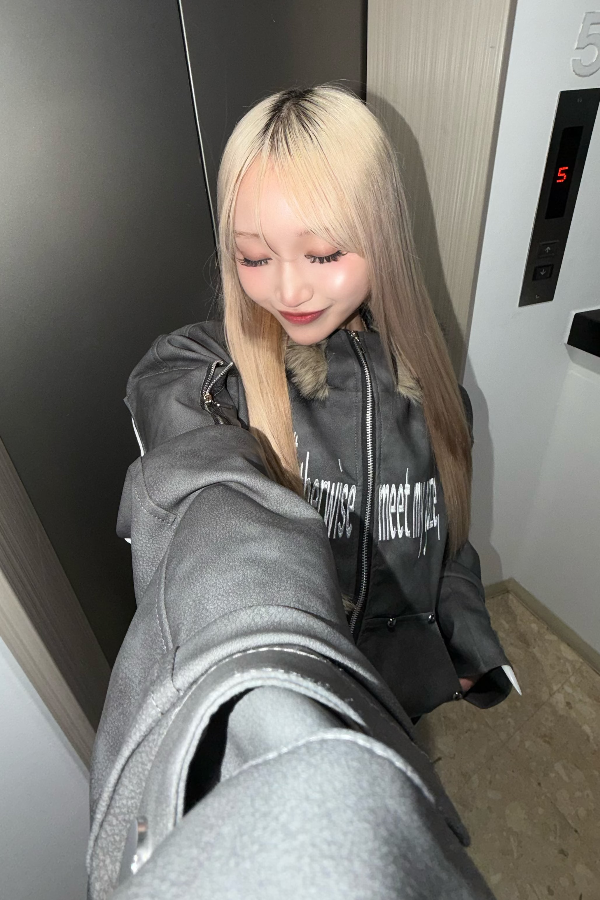 Heavy leather stud jacket ZC30109