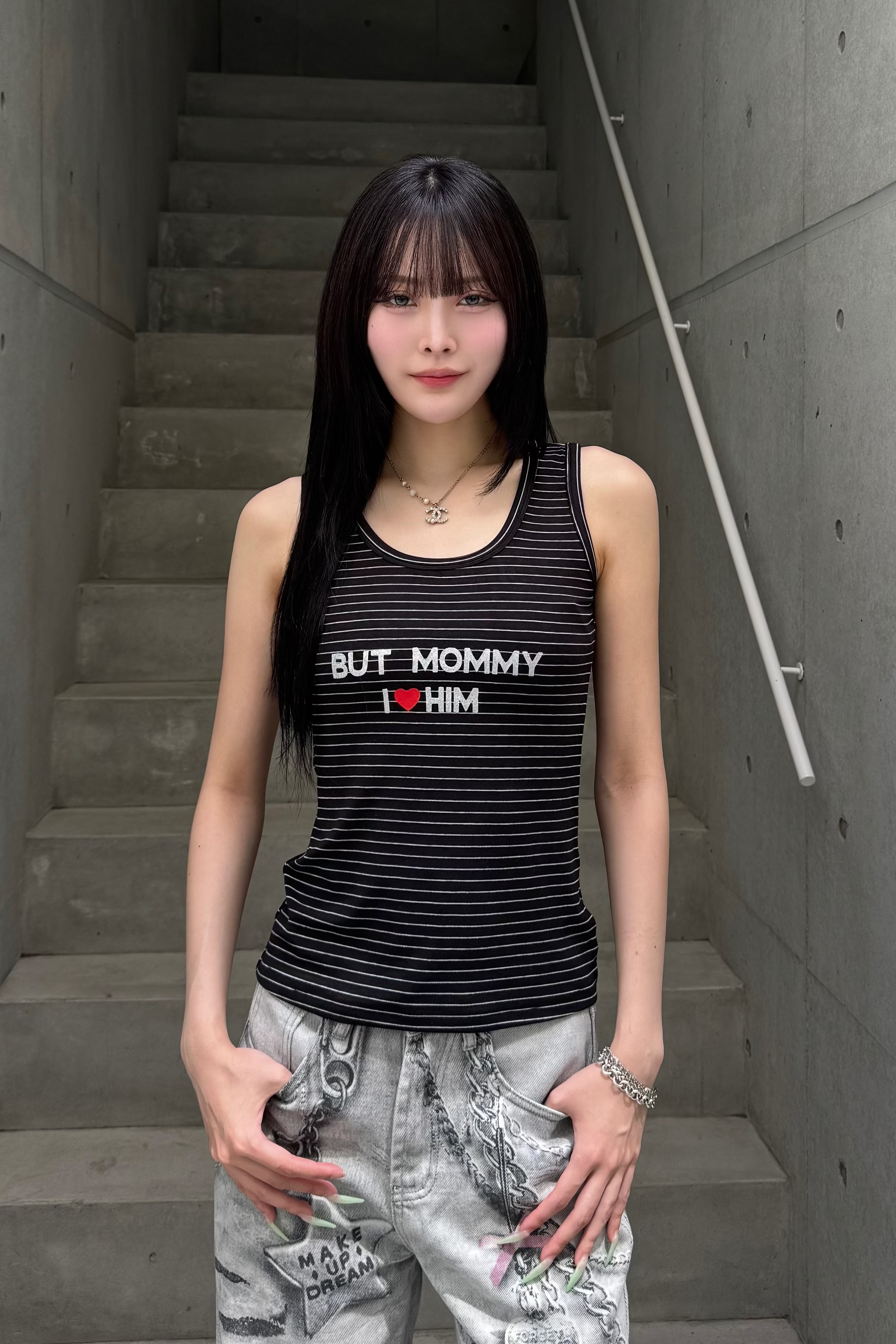 border glitter tank top ZC20900