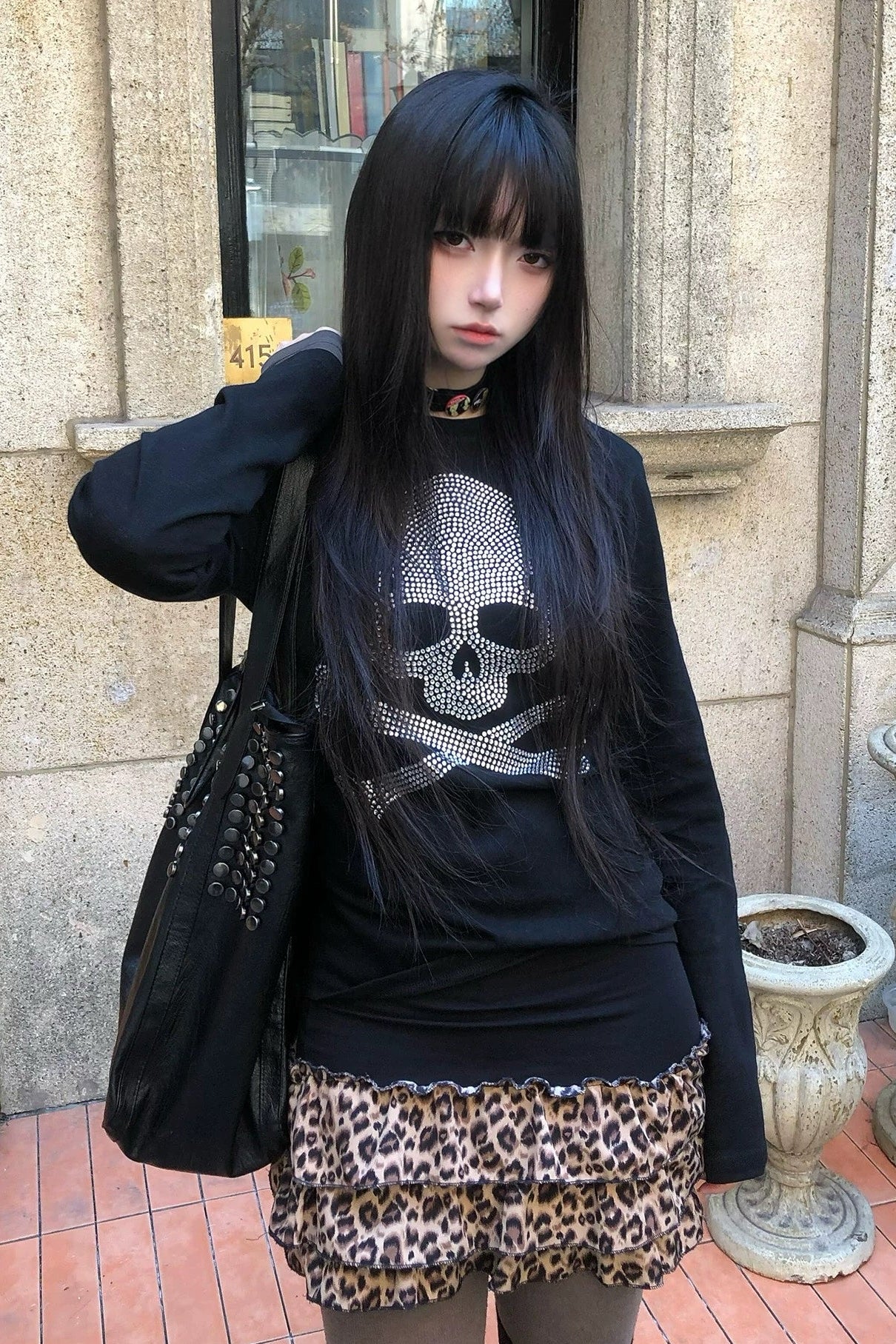 line stone skull tops ZC21194