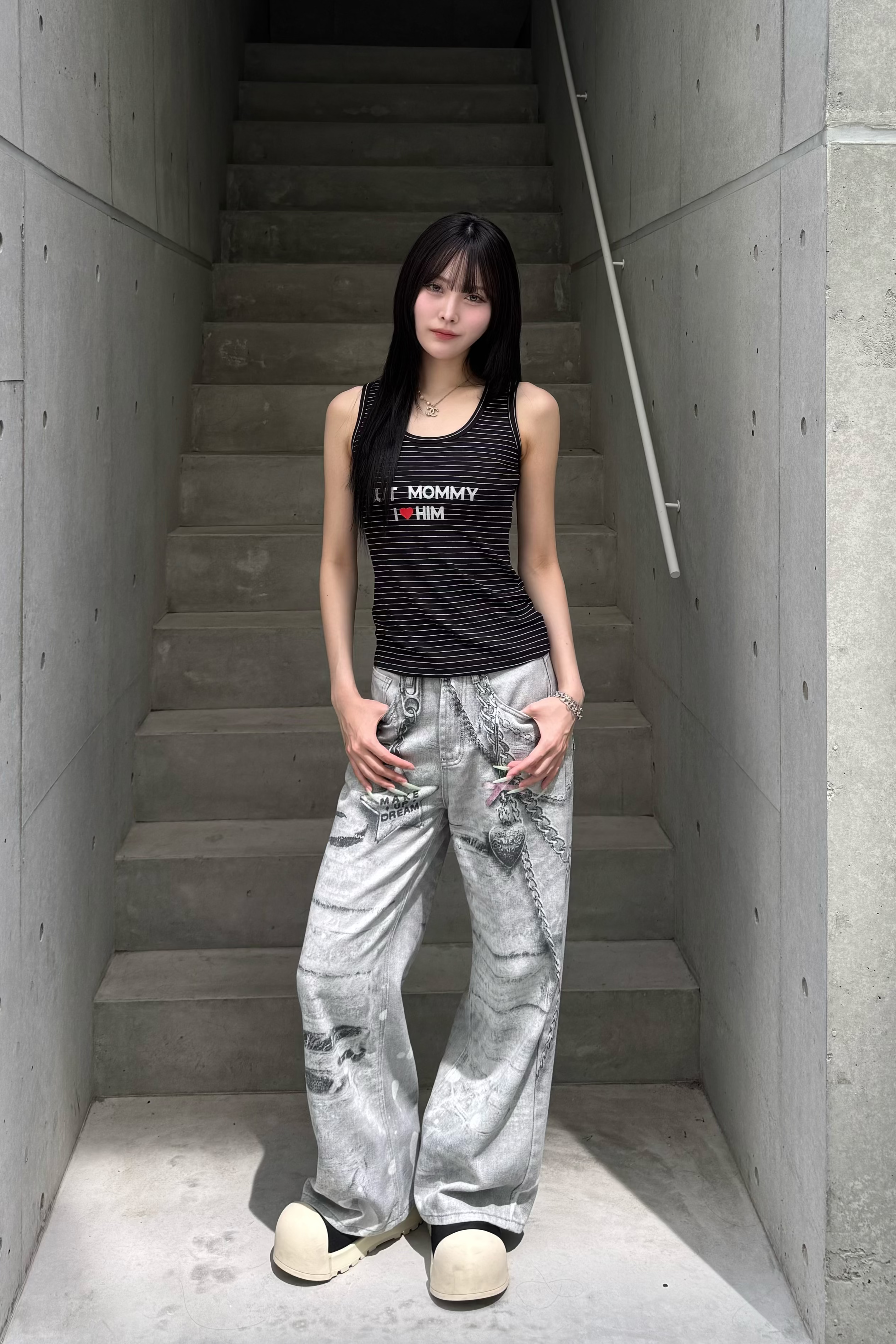 border glitter tank top ZC20900