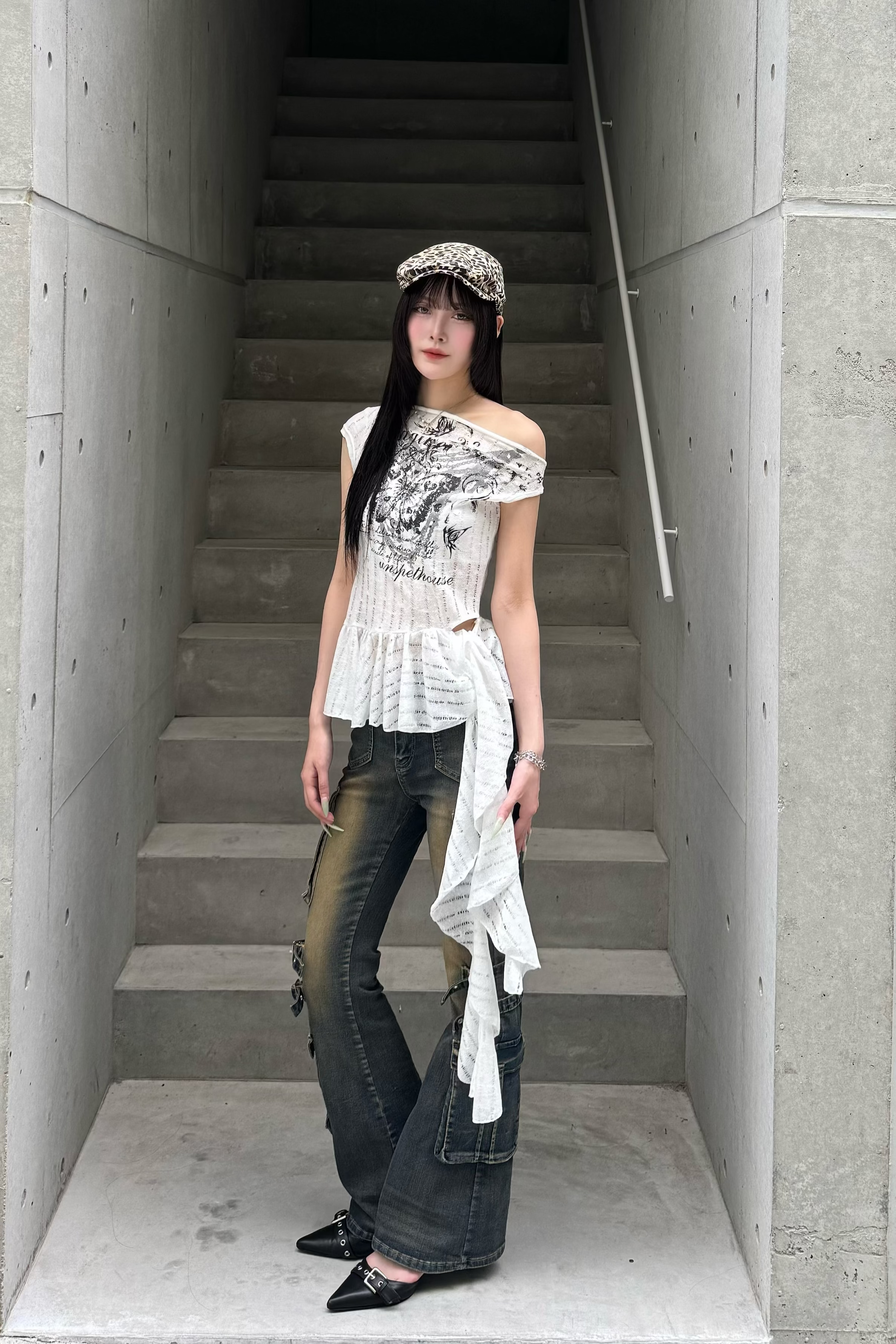 lace butterfly design tops ZC20928