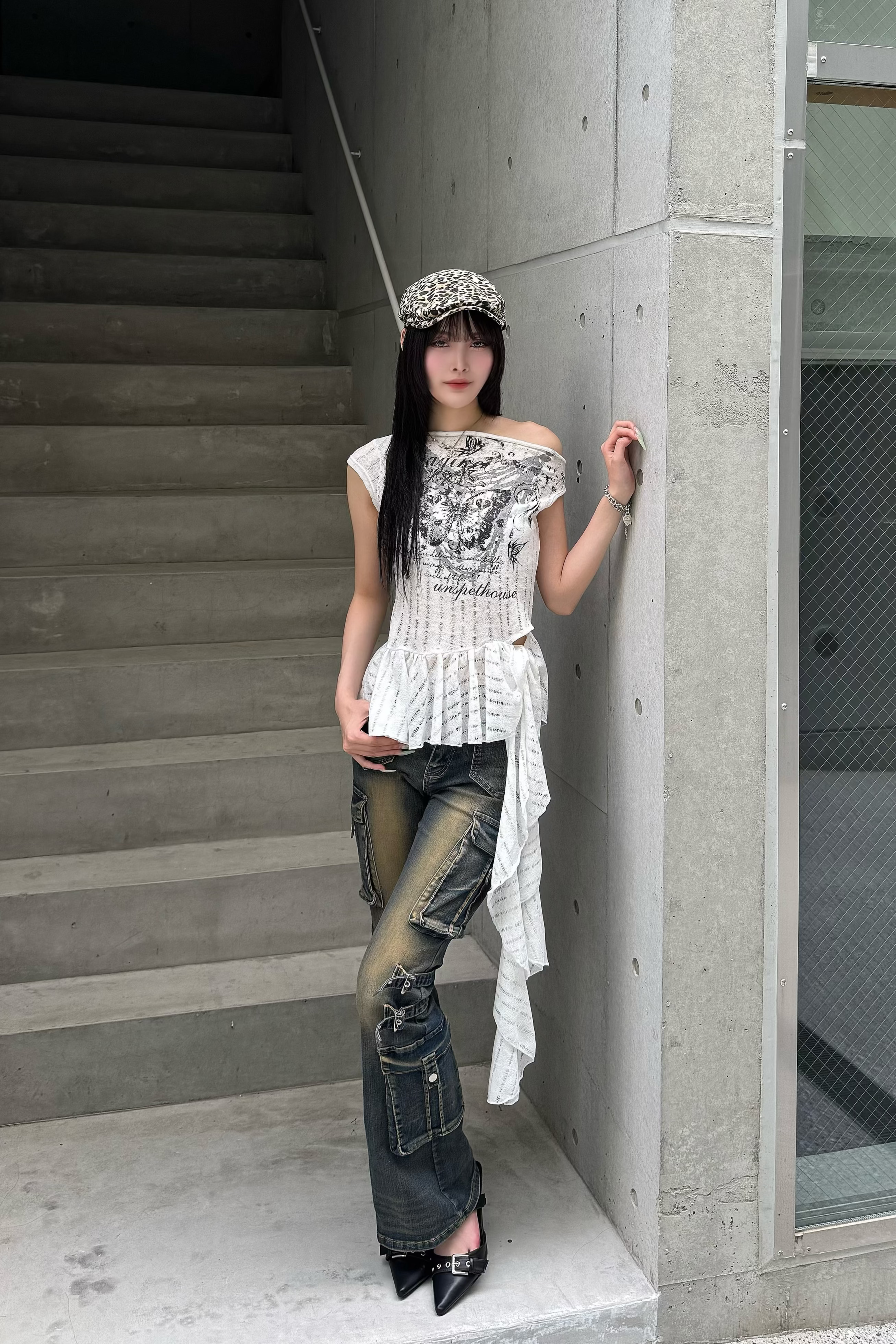 lace butterfly design tops ZC20928