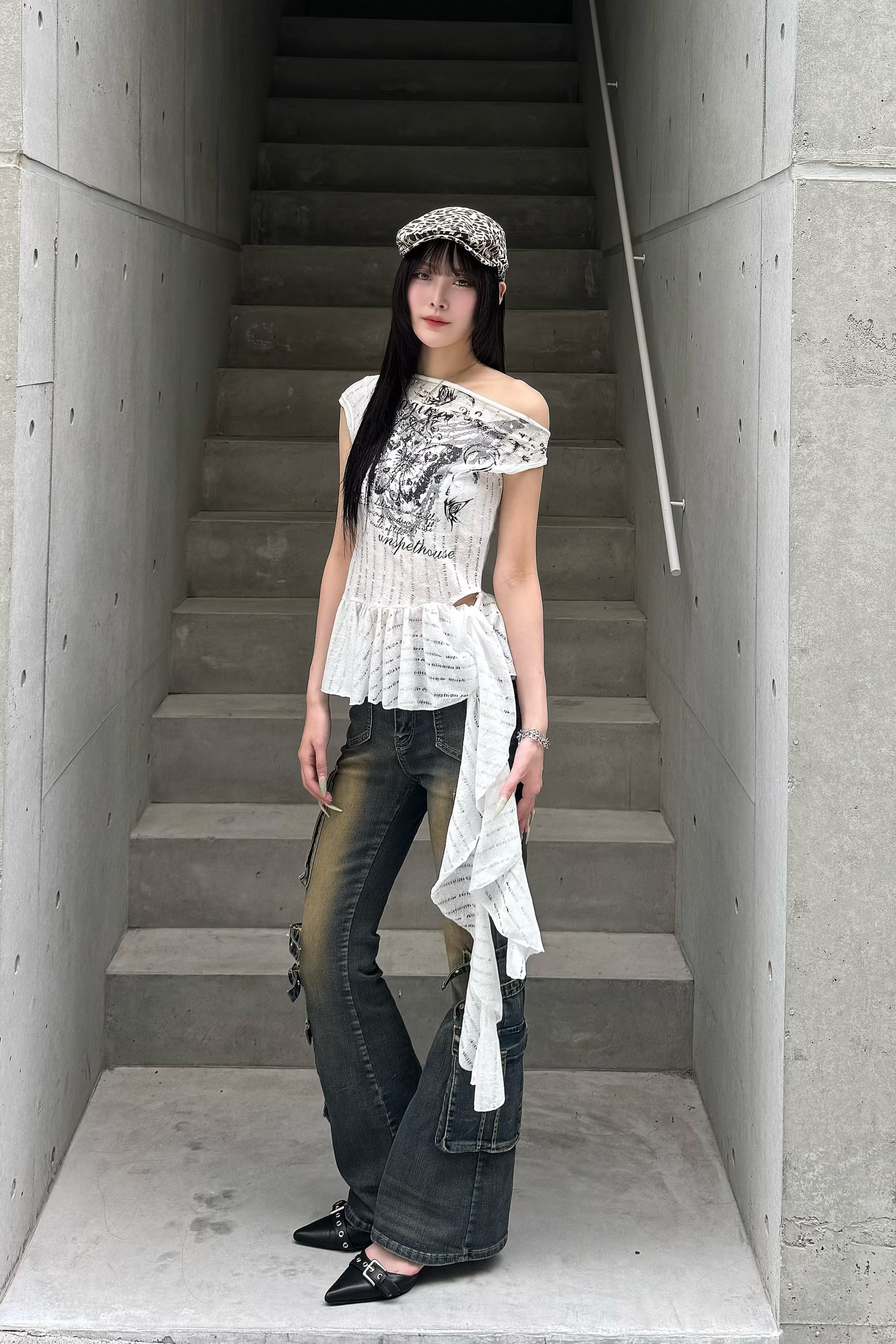 lace butterfly design tops ZC20928