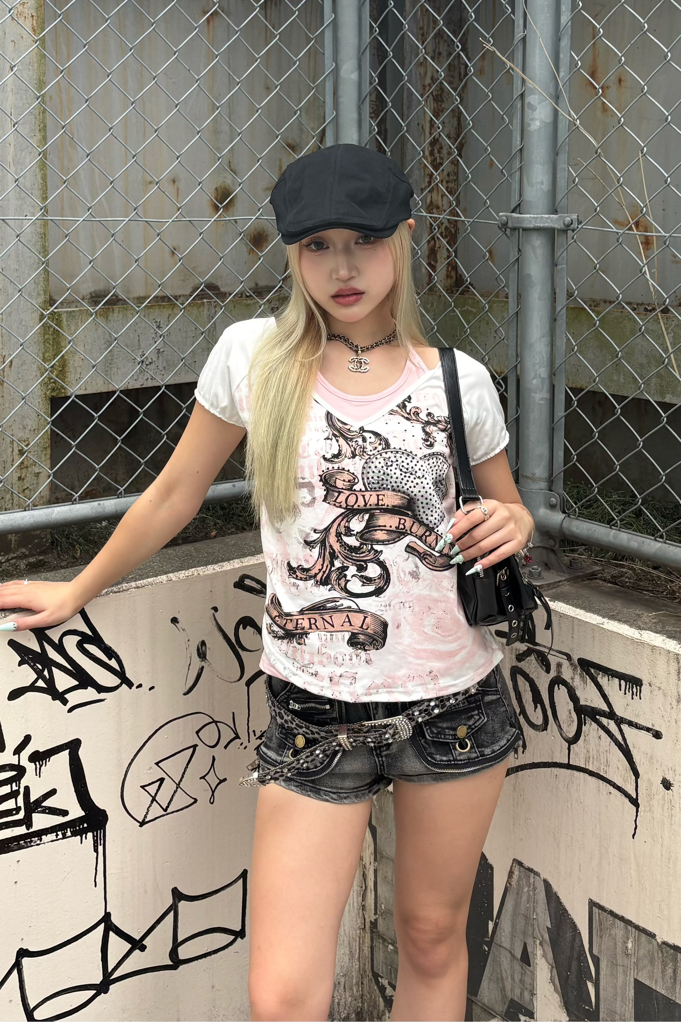 layered graphic tee ZC21307