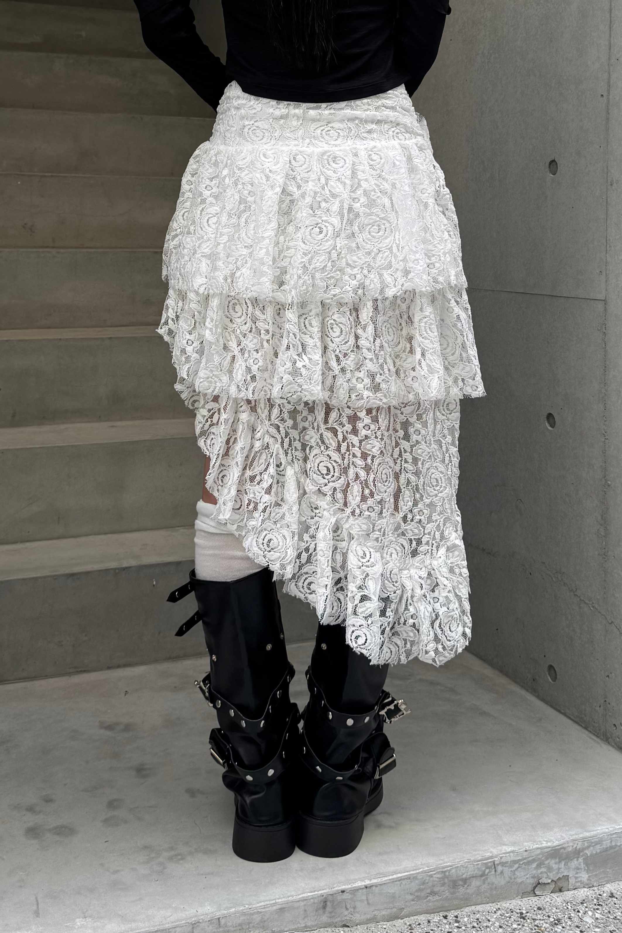 lace drape skirt ZC19329