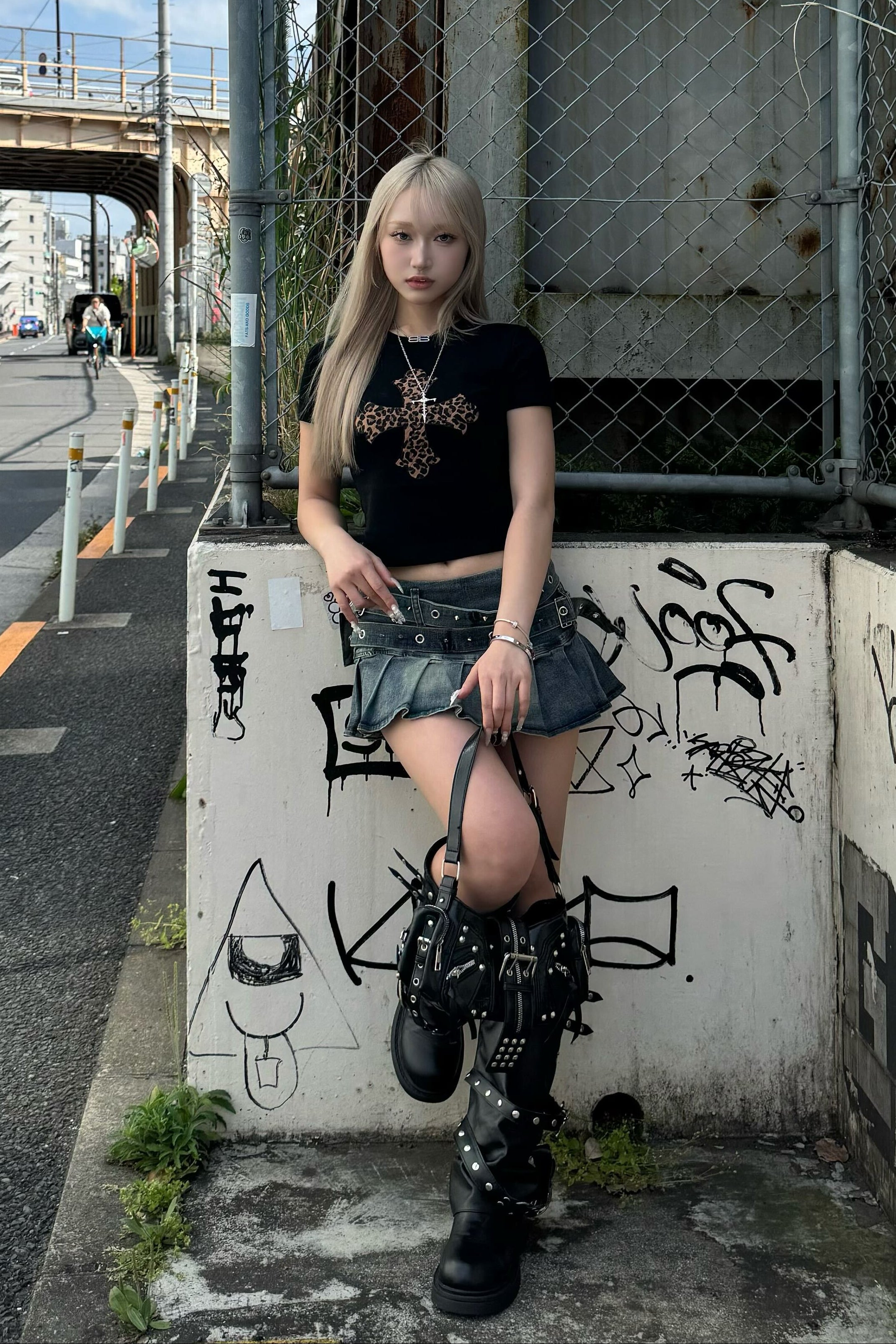 leopard design cross tops ZC21260