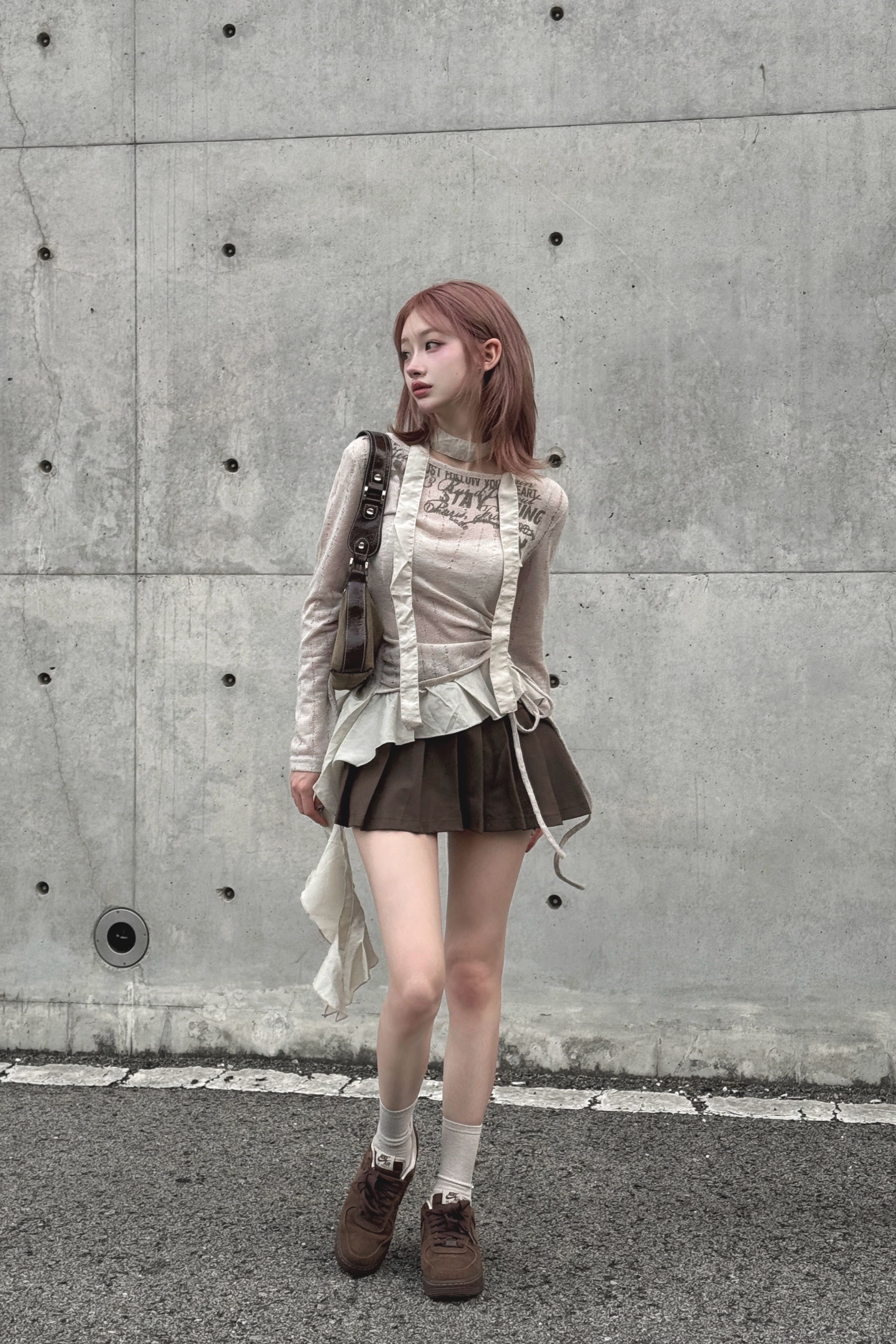 vintage design frill knit ZC20790