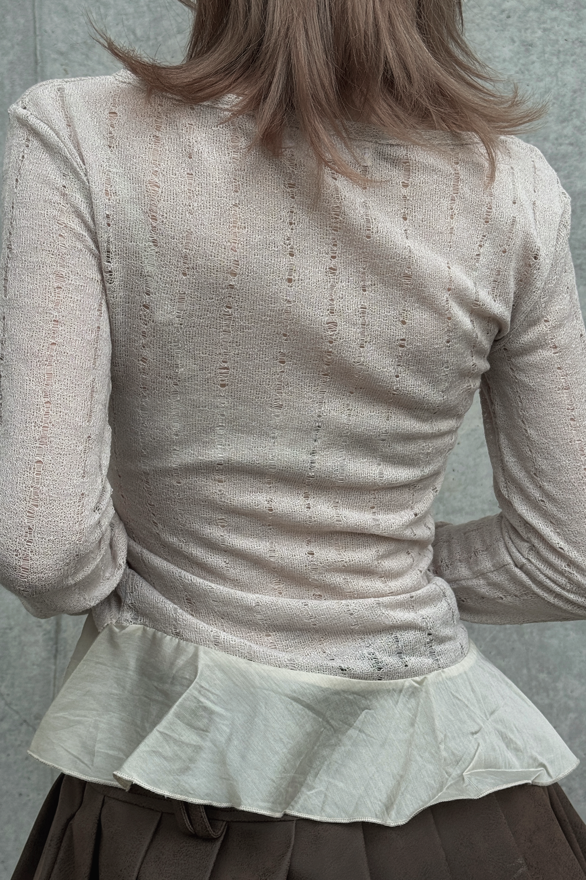 vintage design frill knit ZC20790