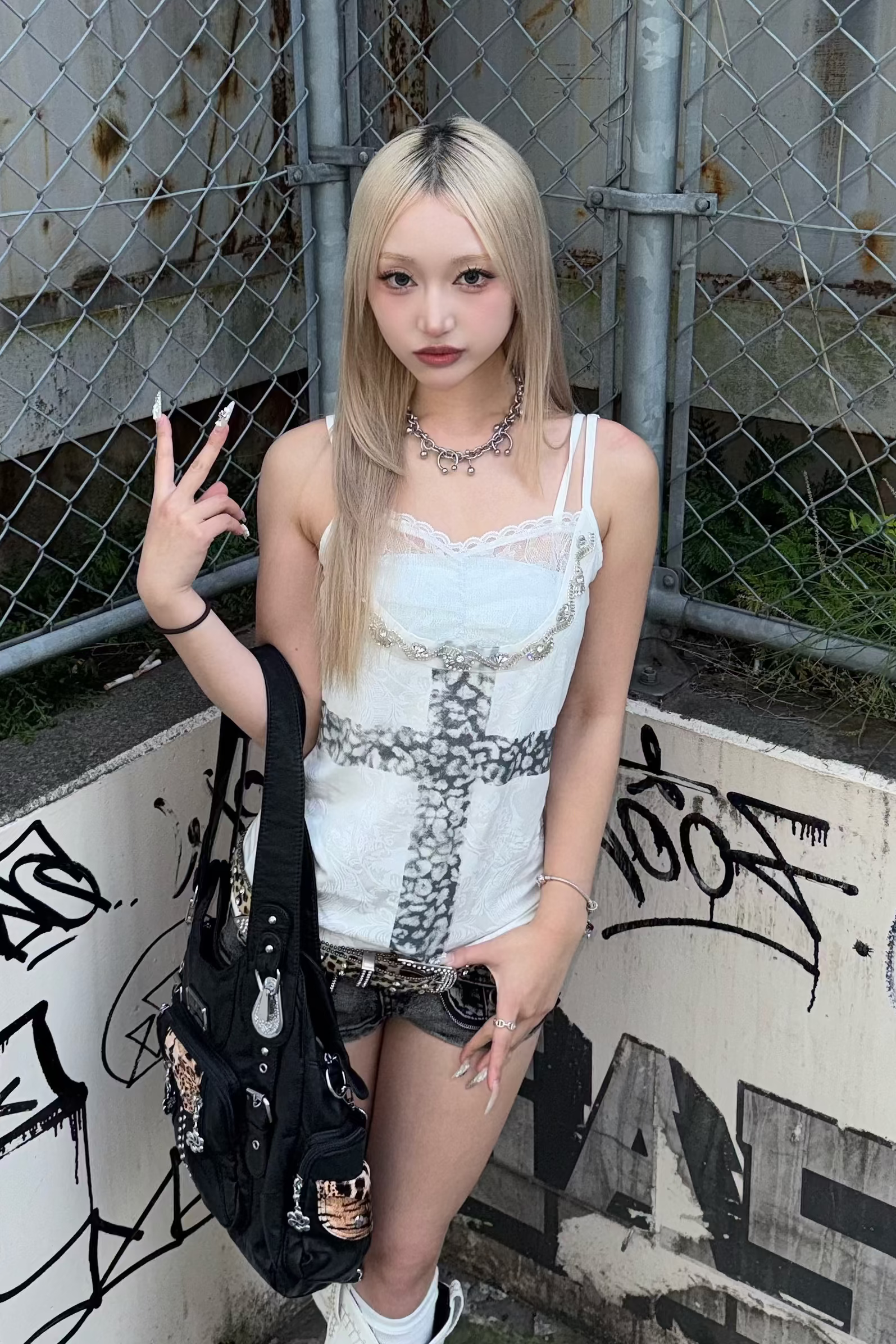 kirakira animal cross camisole ZC21306