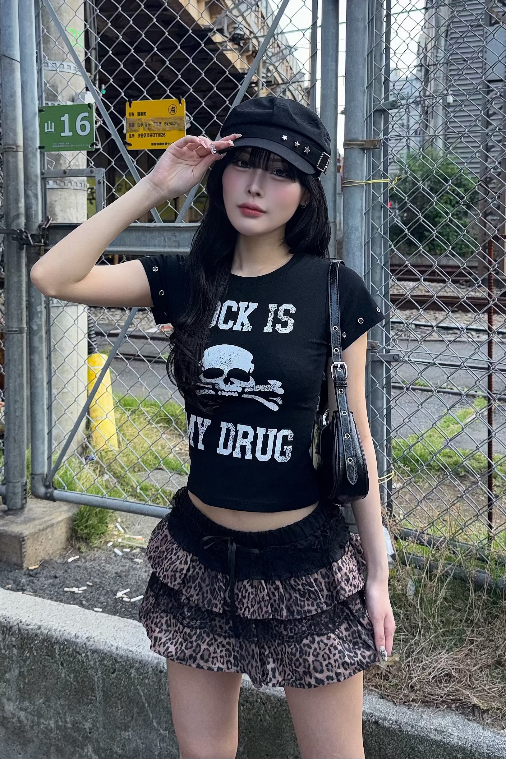 vintage wash skull Tshirt ZC21251