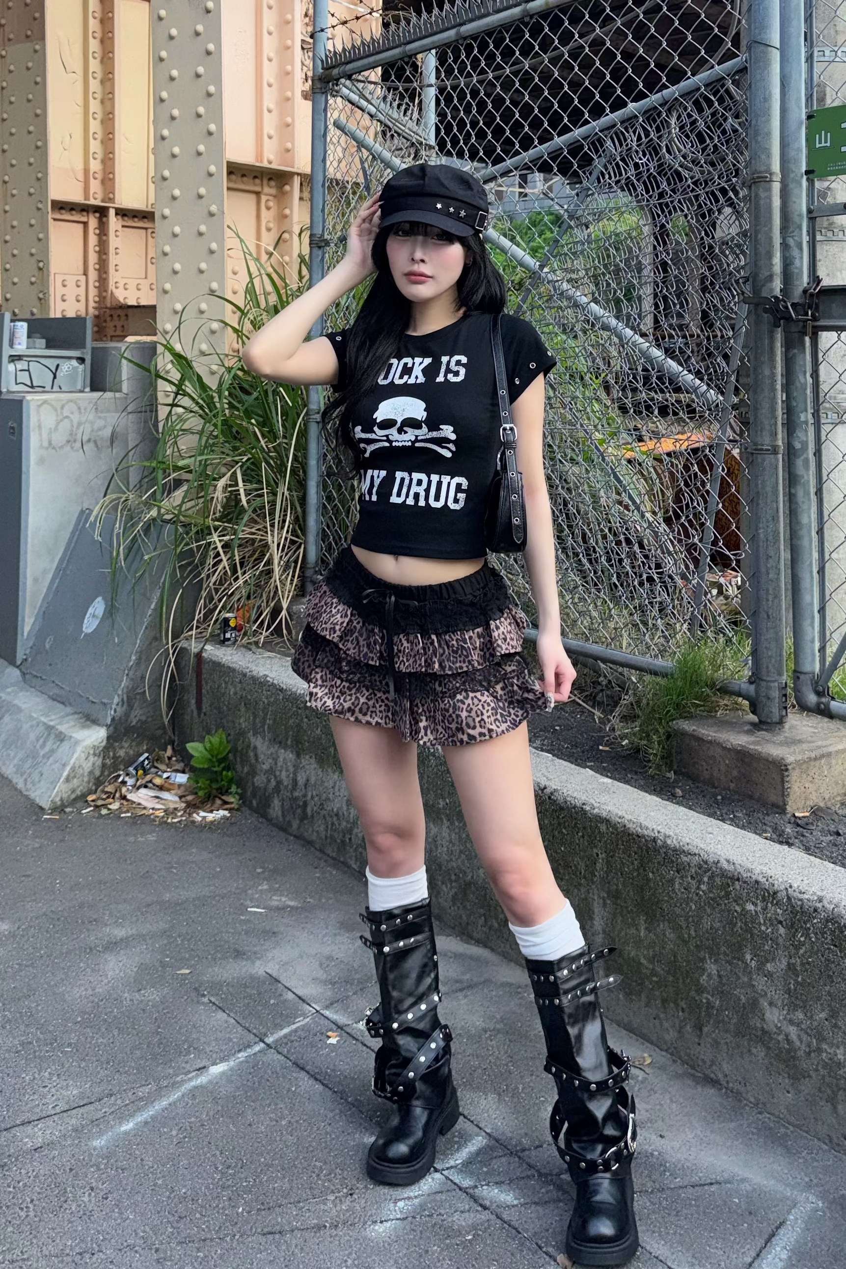 vintage wash skull Tshirt ZC21251