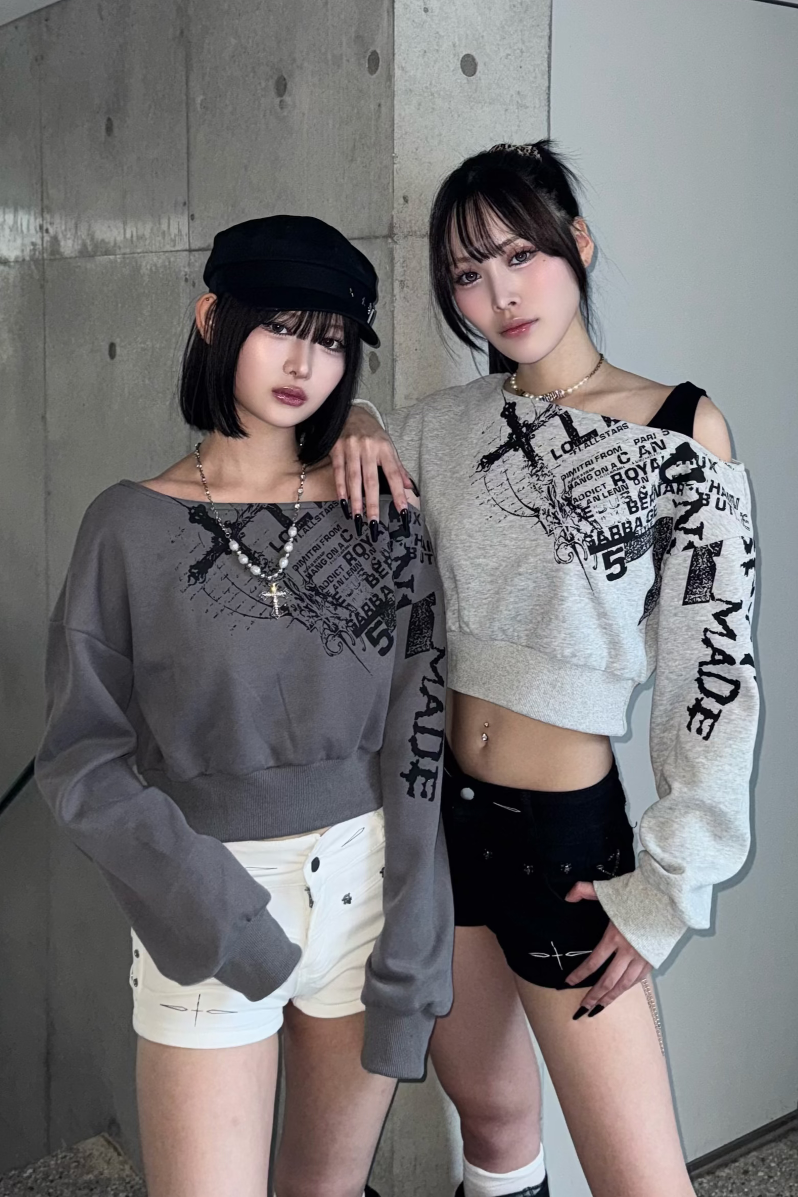 ink stain croped tops ZC21034