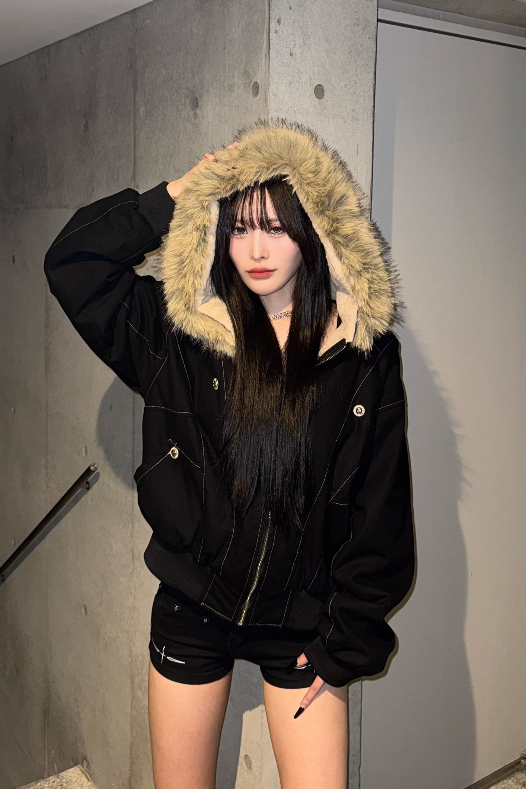 Bloom bIg fur jacket ZC30066