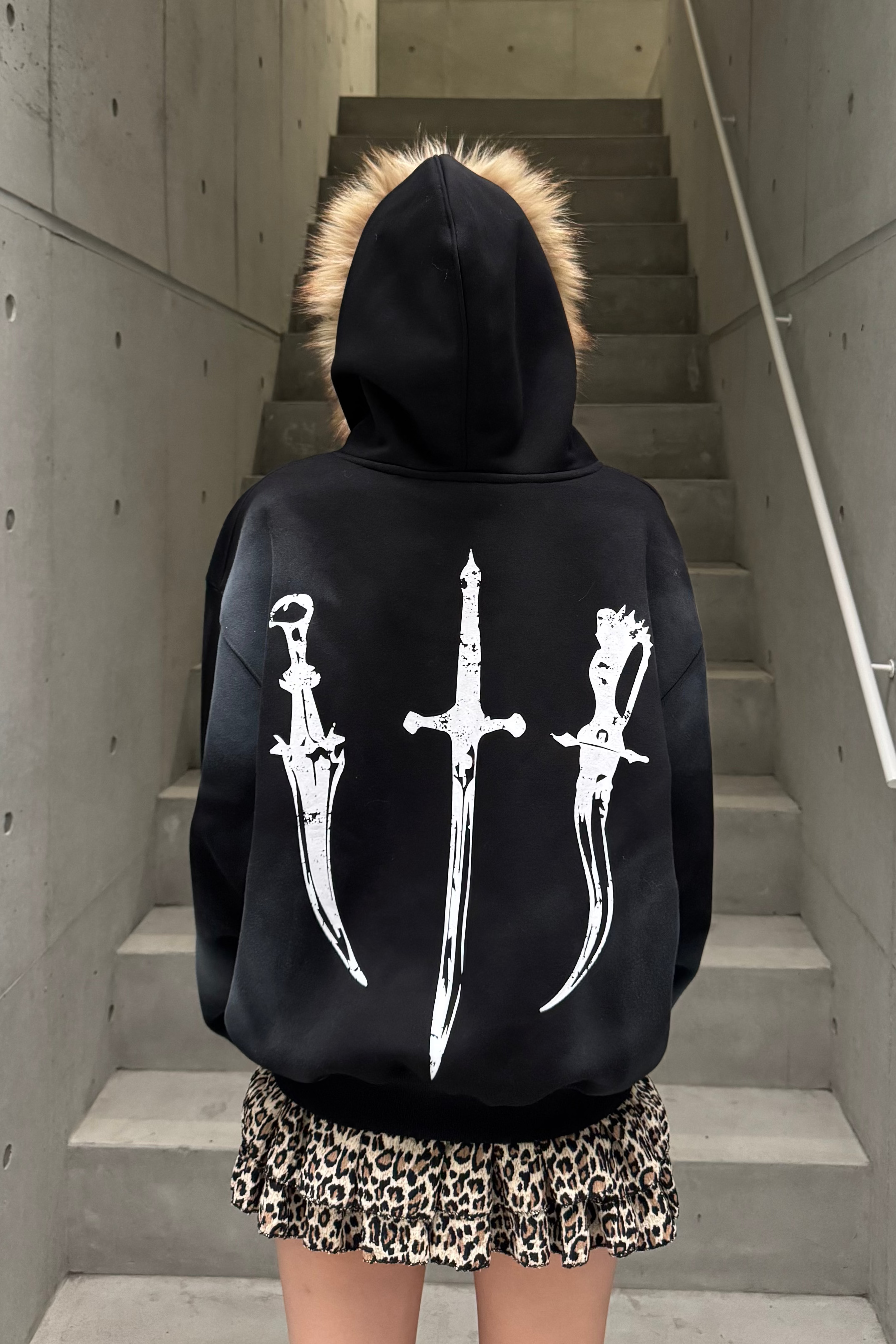 Grave fur hoodie ZC21032