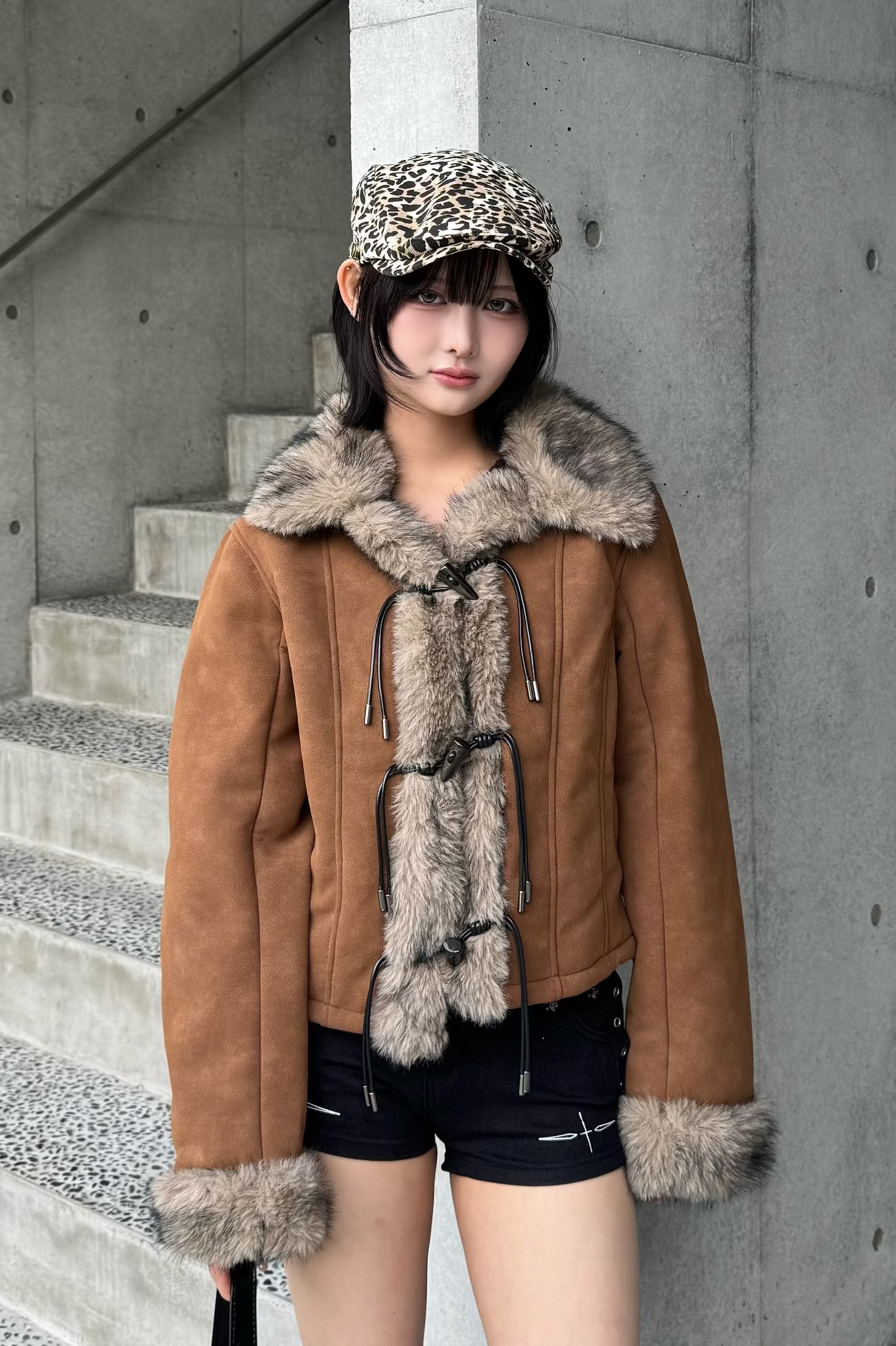 mocha melt suede jacket ZC30094