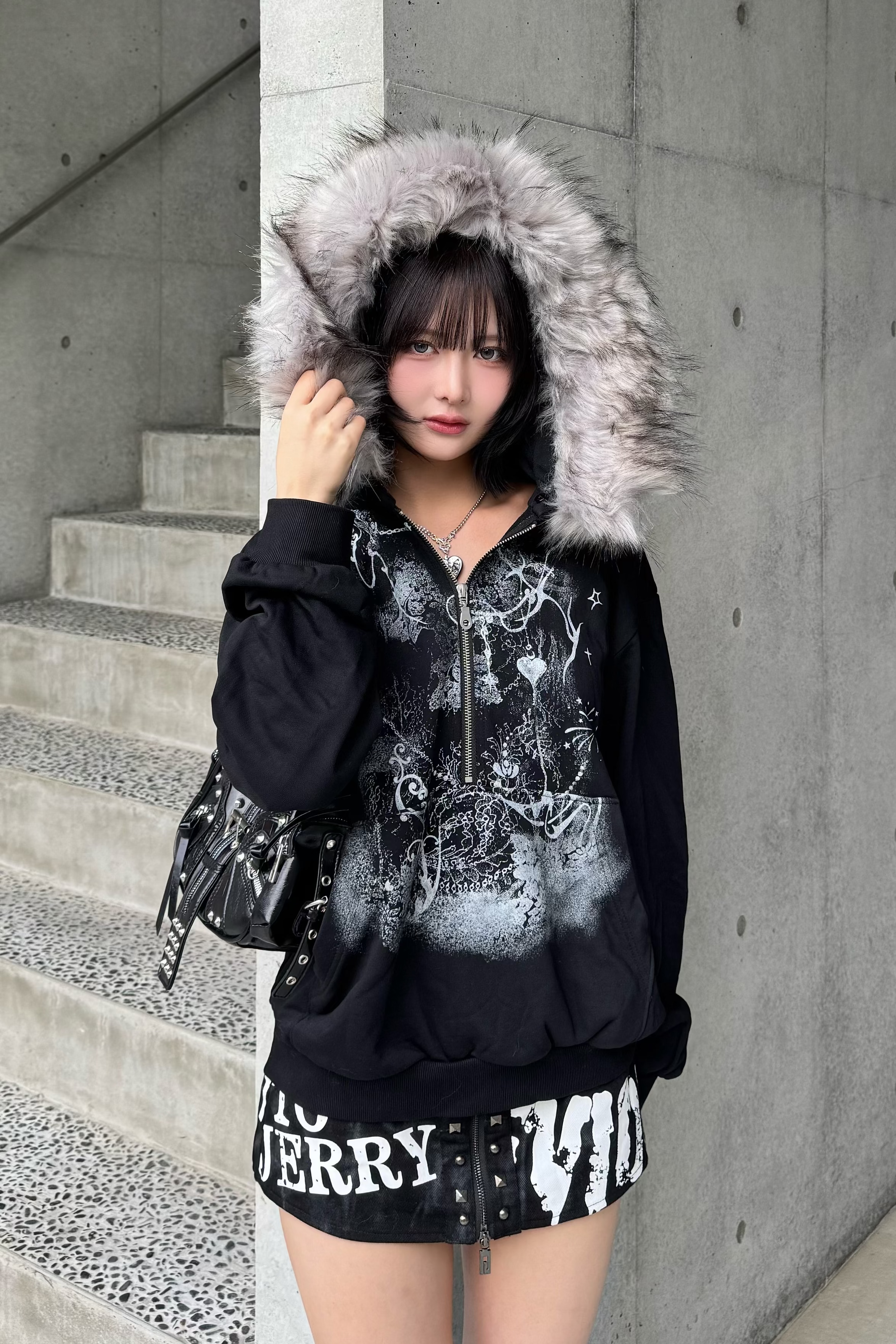 half zip design hoodie ZC21170