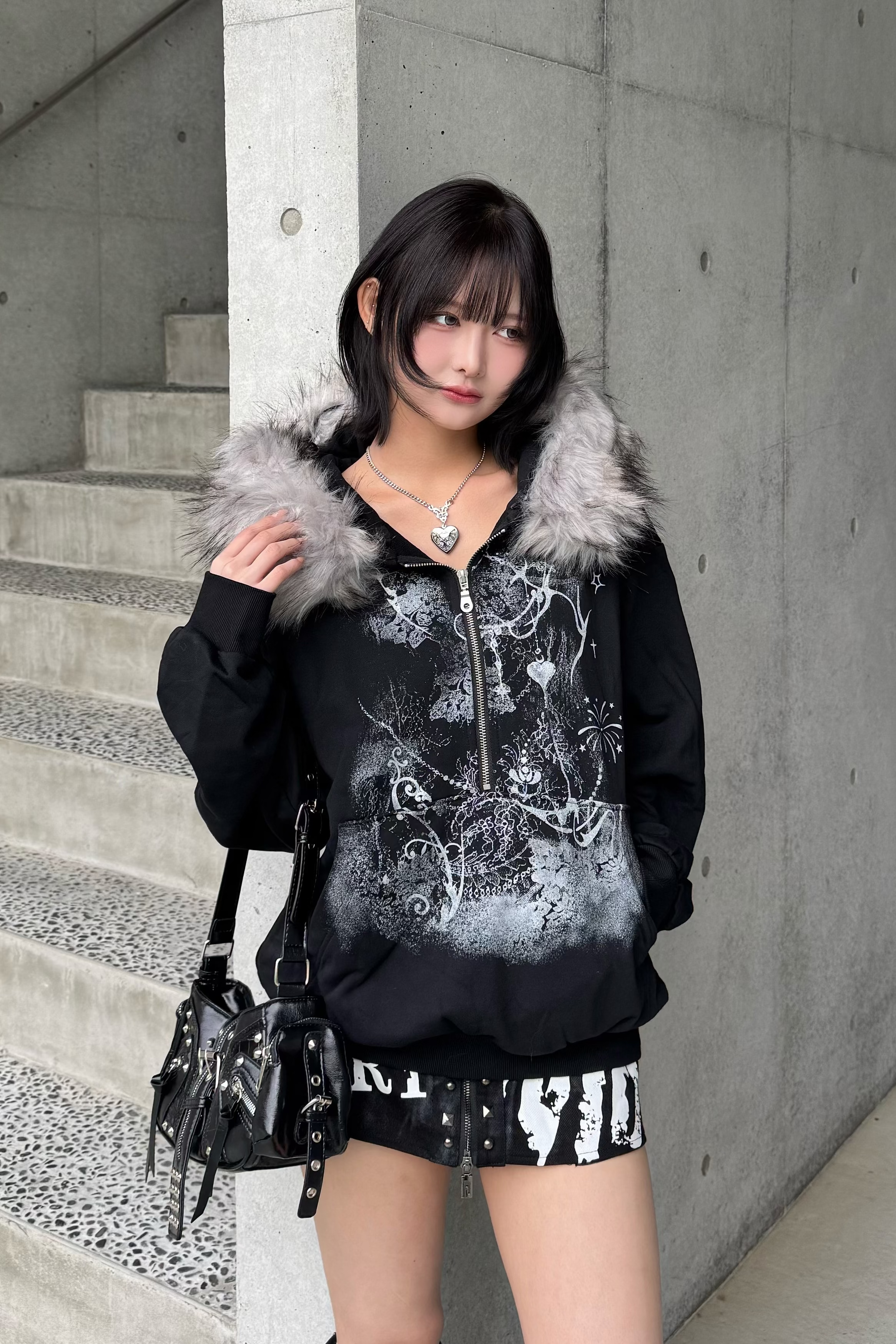 half zip design hoodie ZC21170