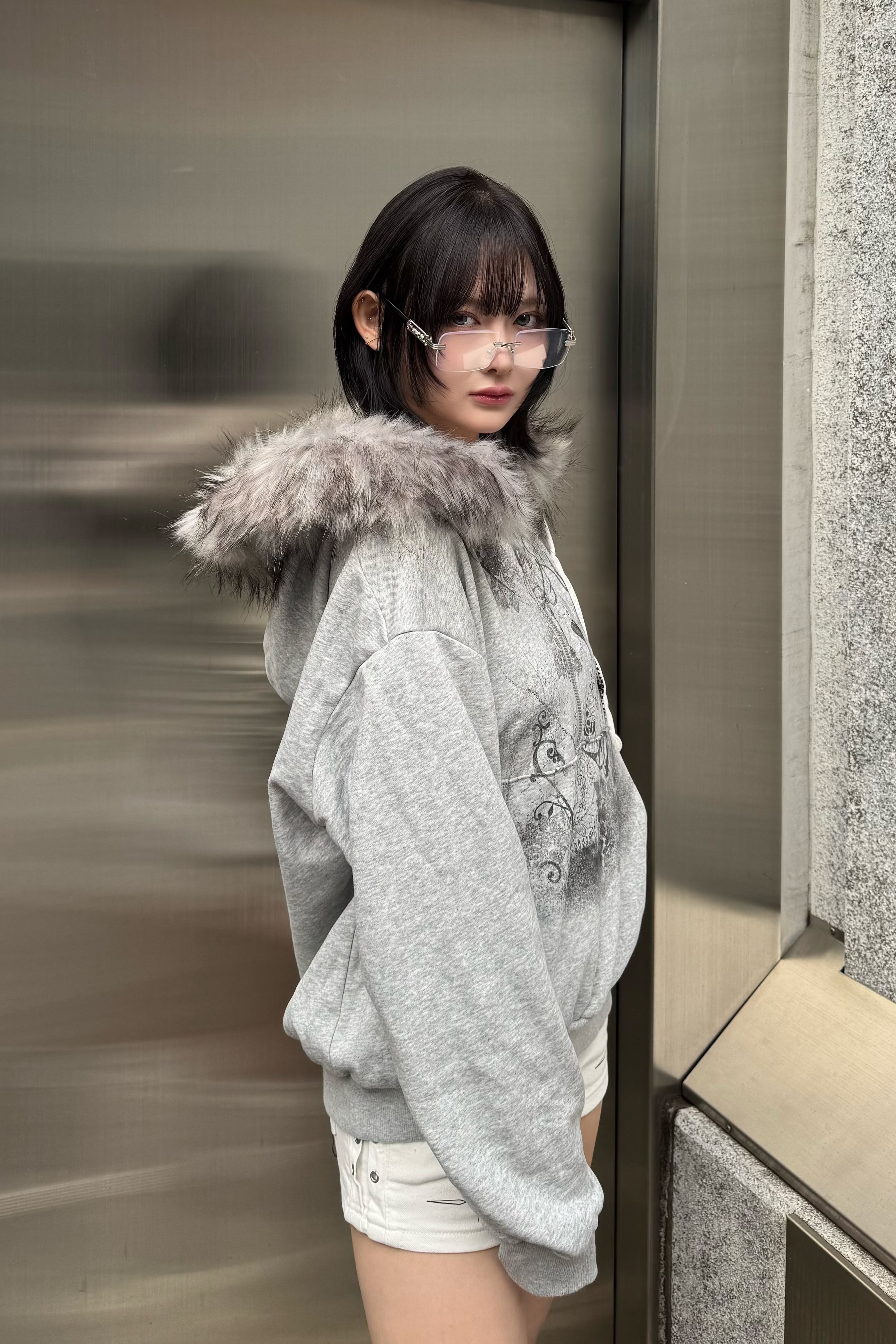 half zip design hoodie ZC21170