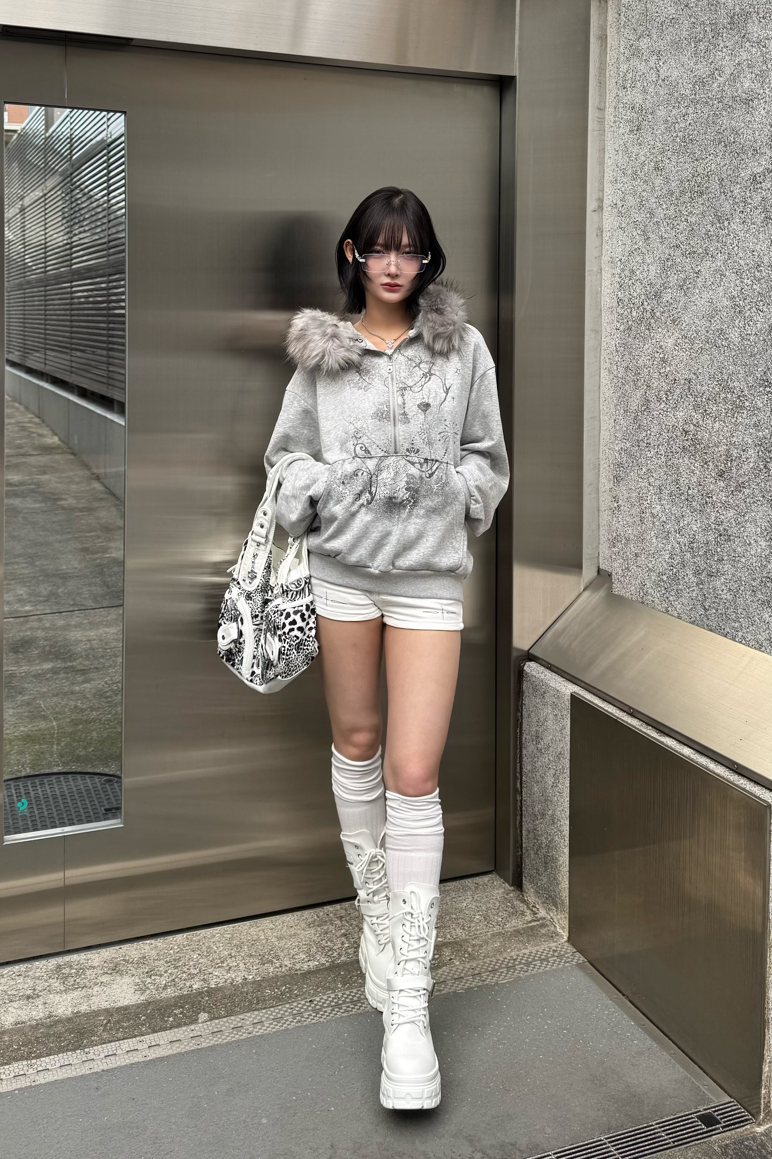 half zip design hoodie ZC21170