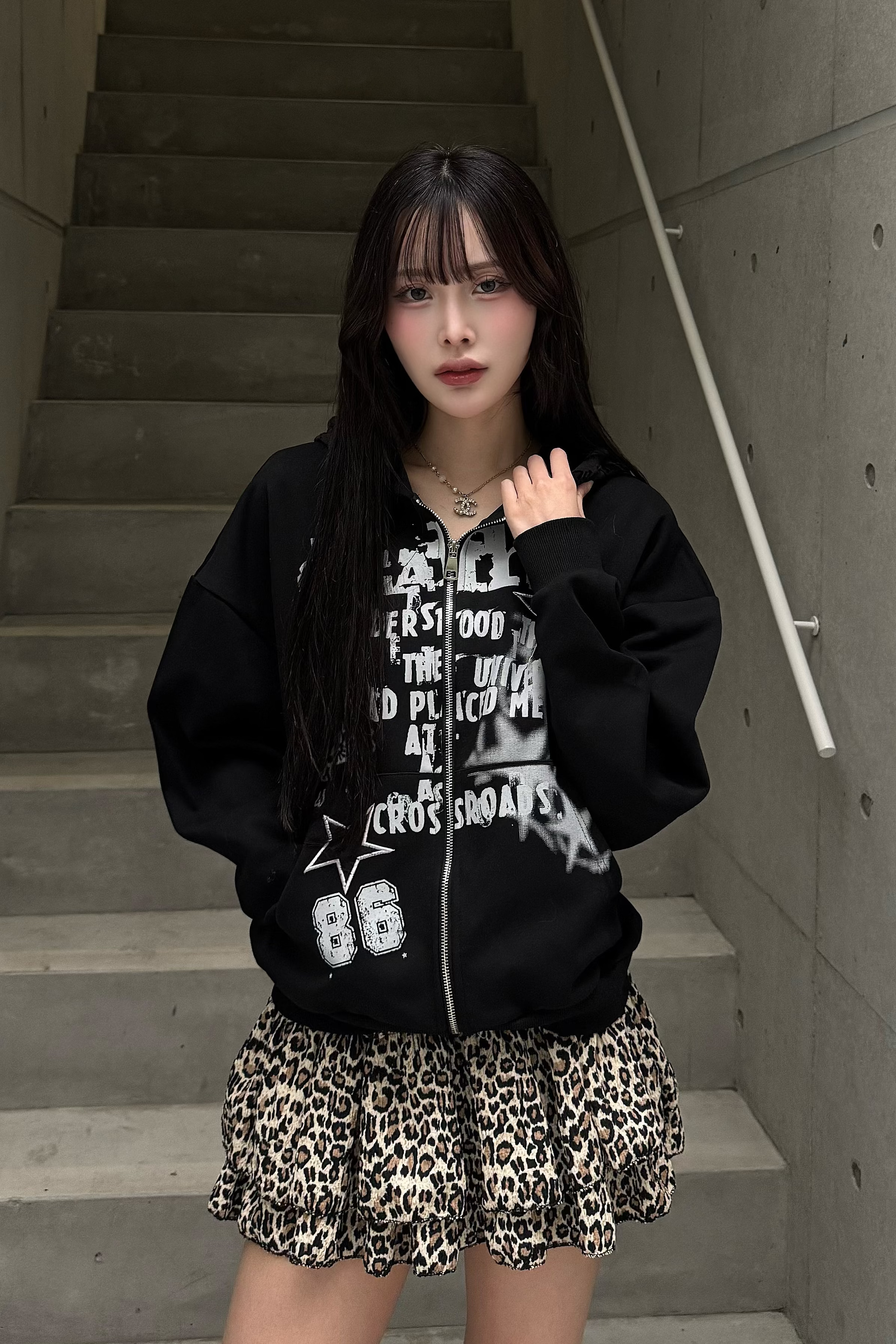 dark rock zip hoodie ZC21144