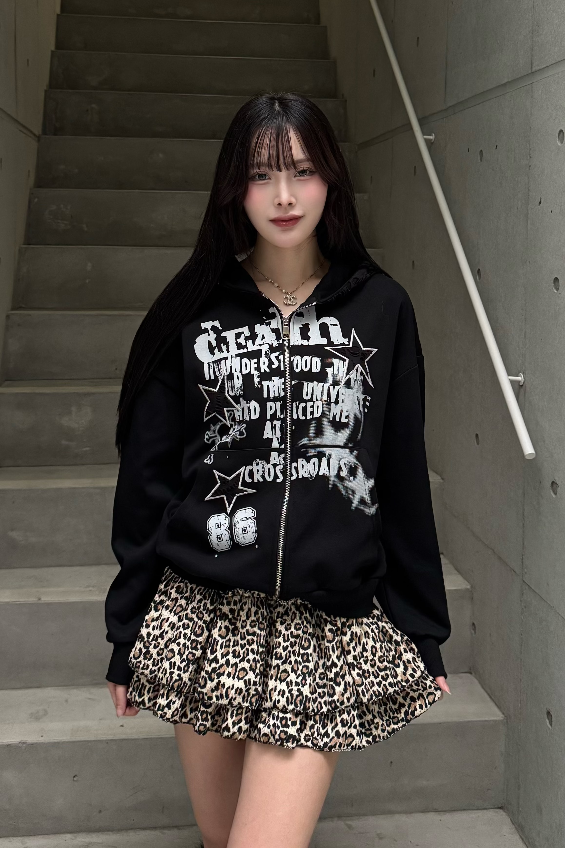 dark rock zip hoodie ZC21144