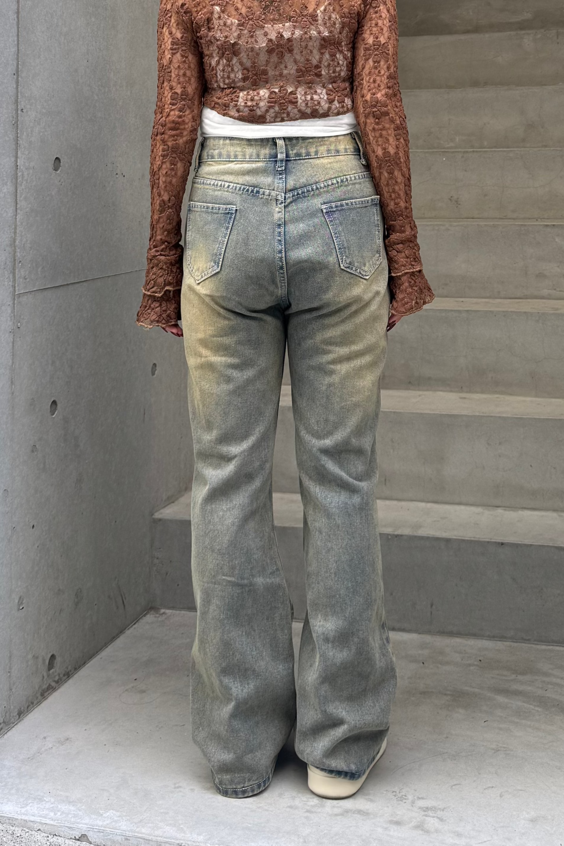 western wash design pants ZC19287