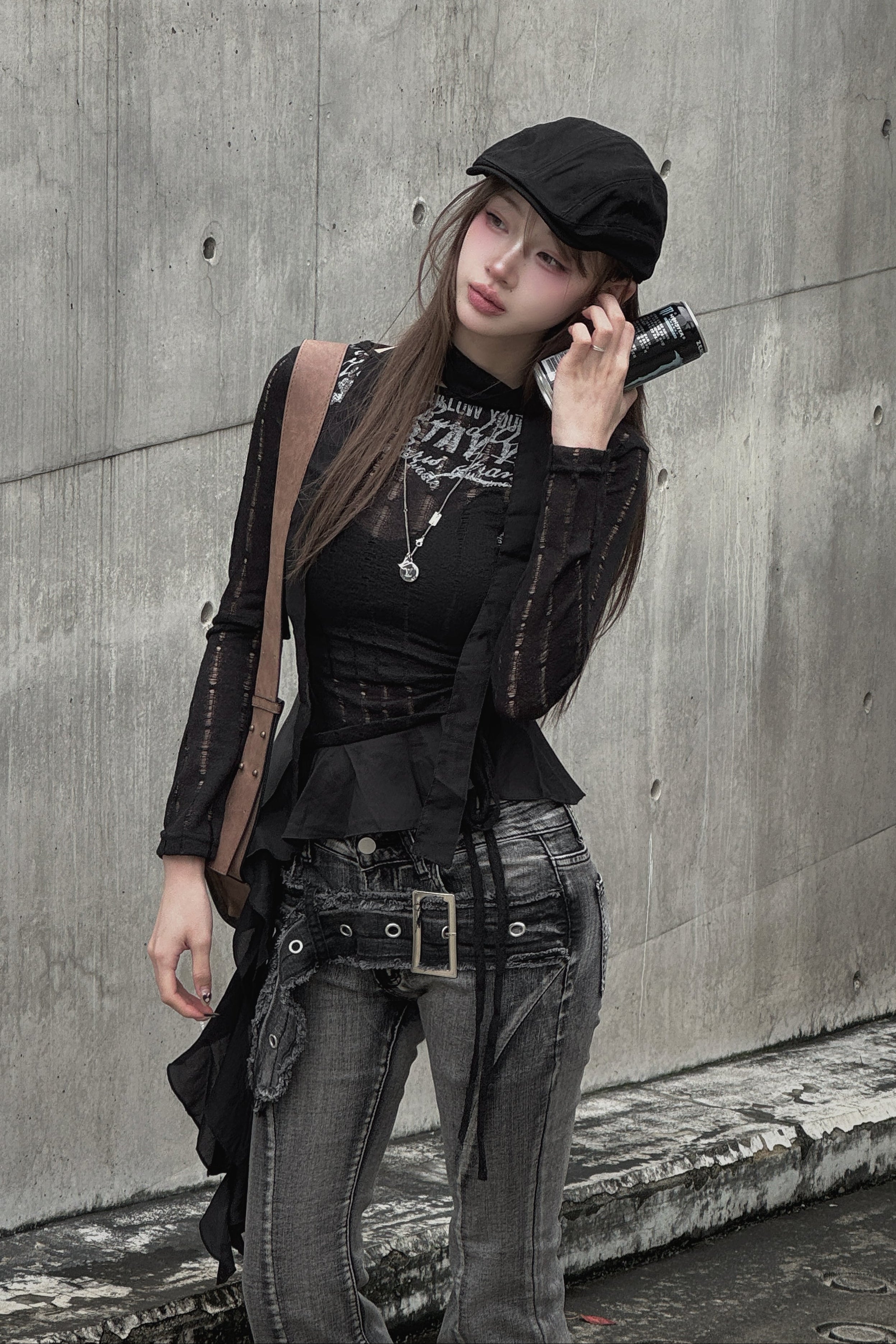 vintage design frill knit ZC20790