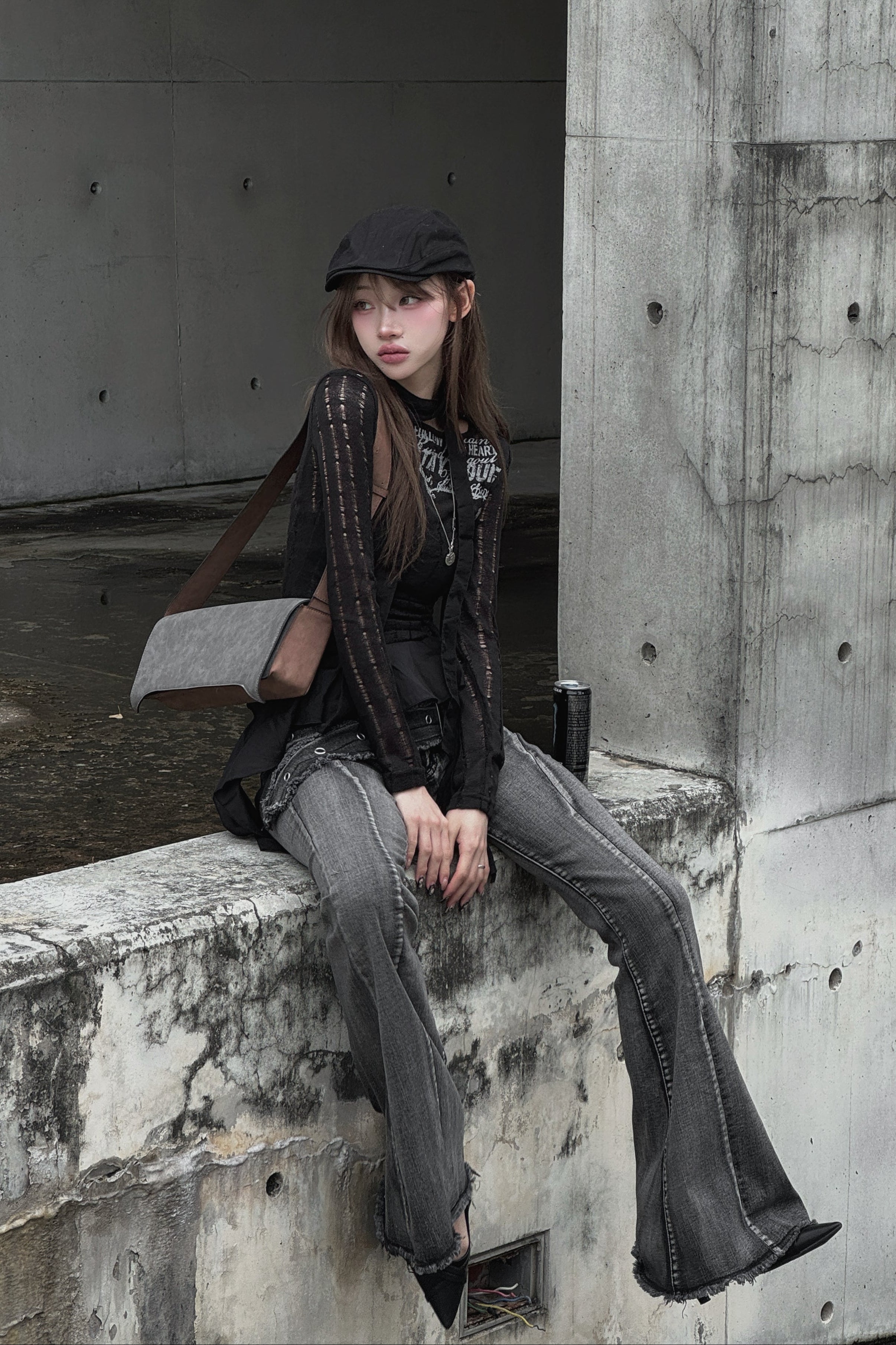 vintage design frill knit ZC20790