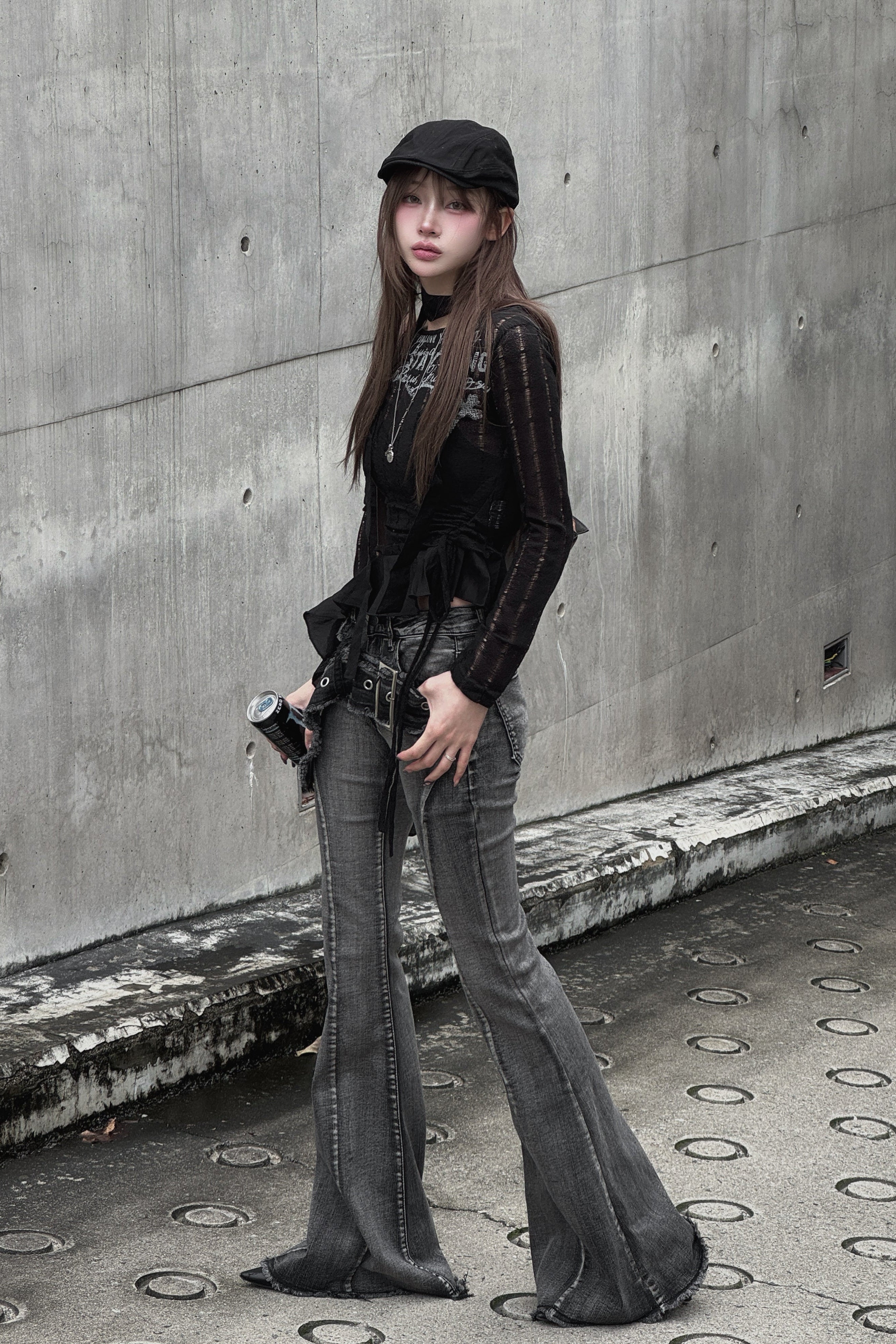 vintage design frill knit ZC20790