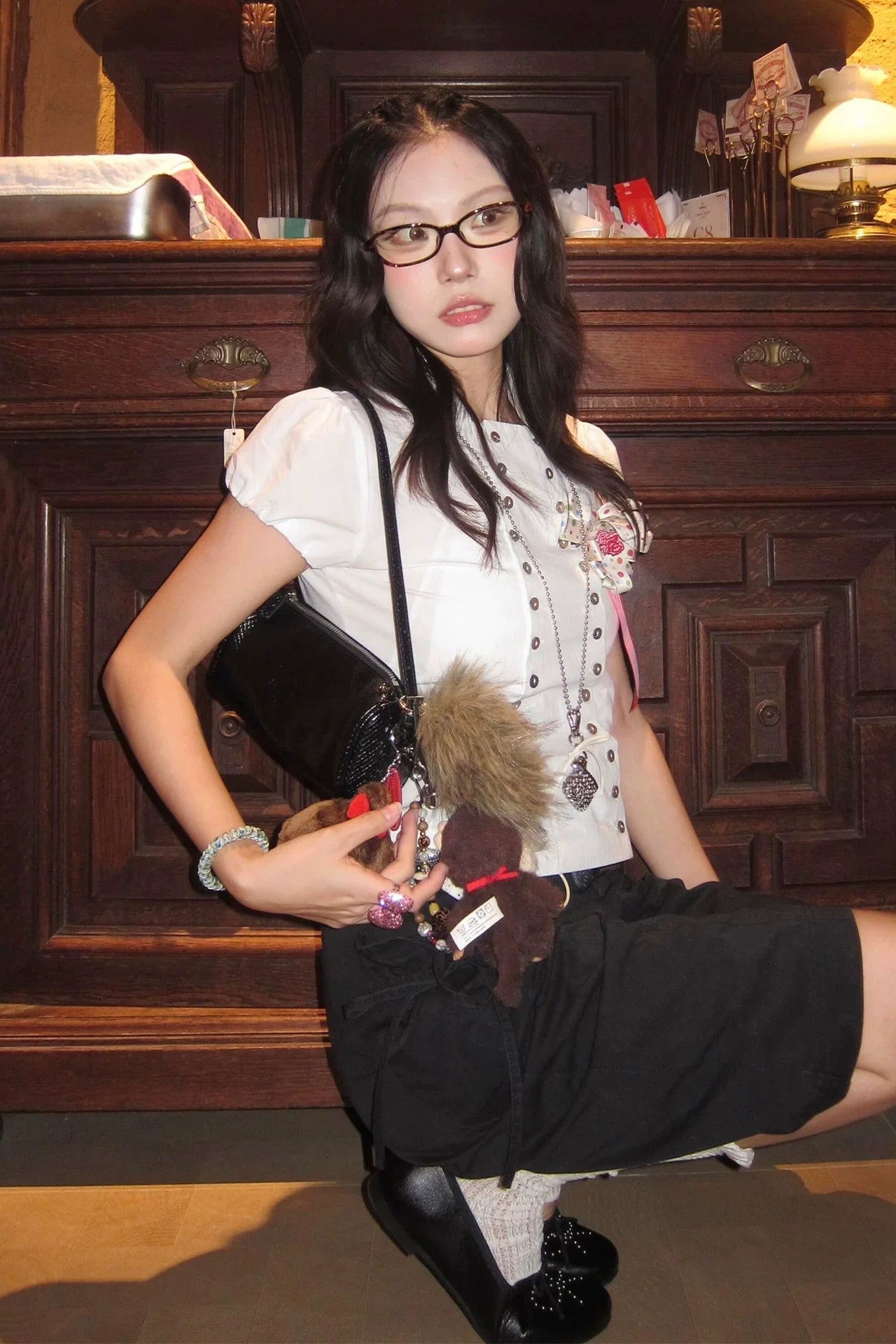 puff sleeve compact blouse ZC21351