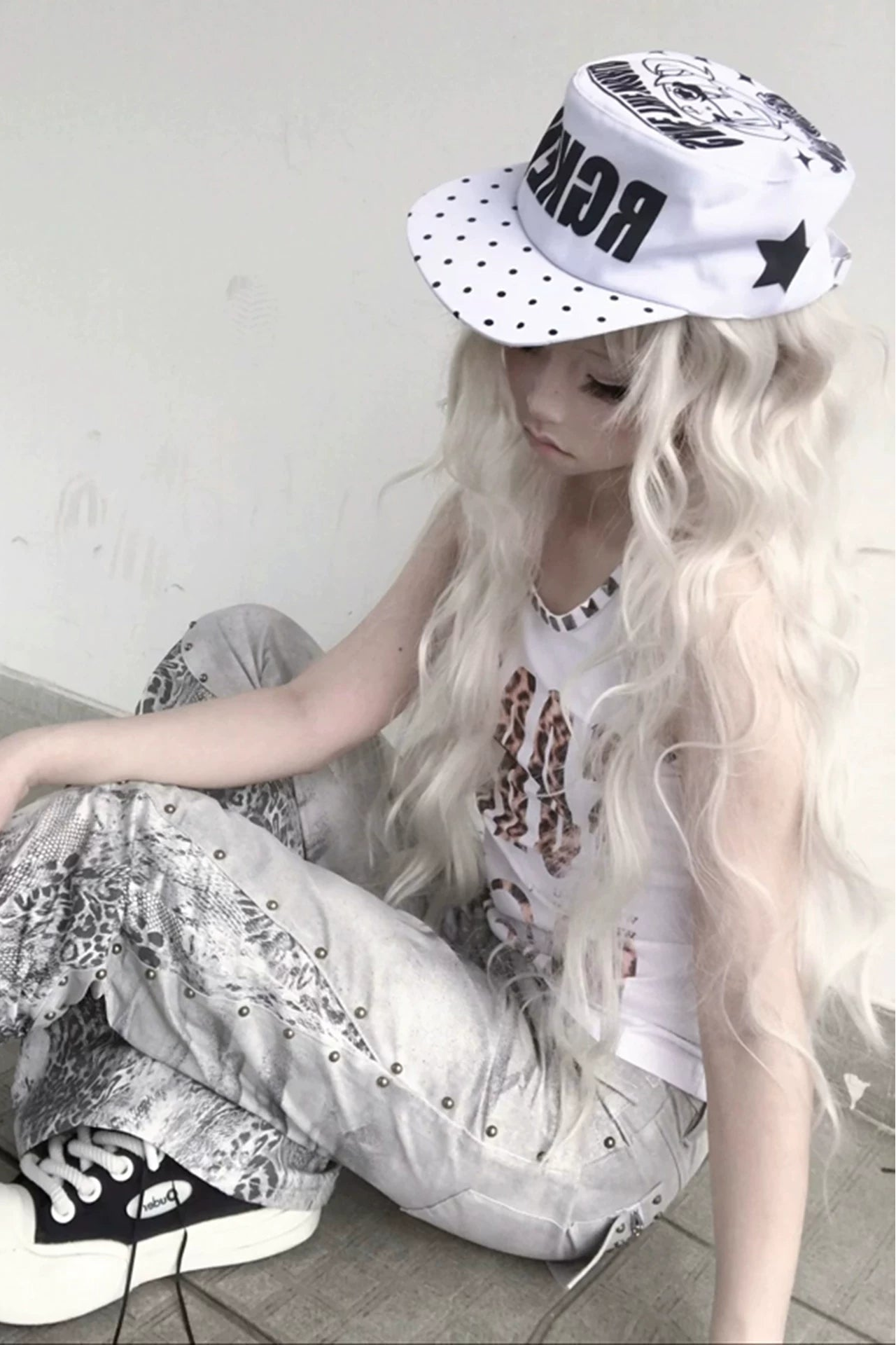 leopard logo tank top ZC21364