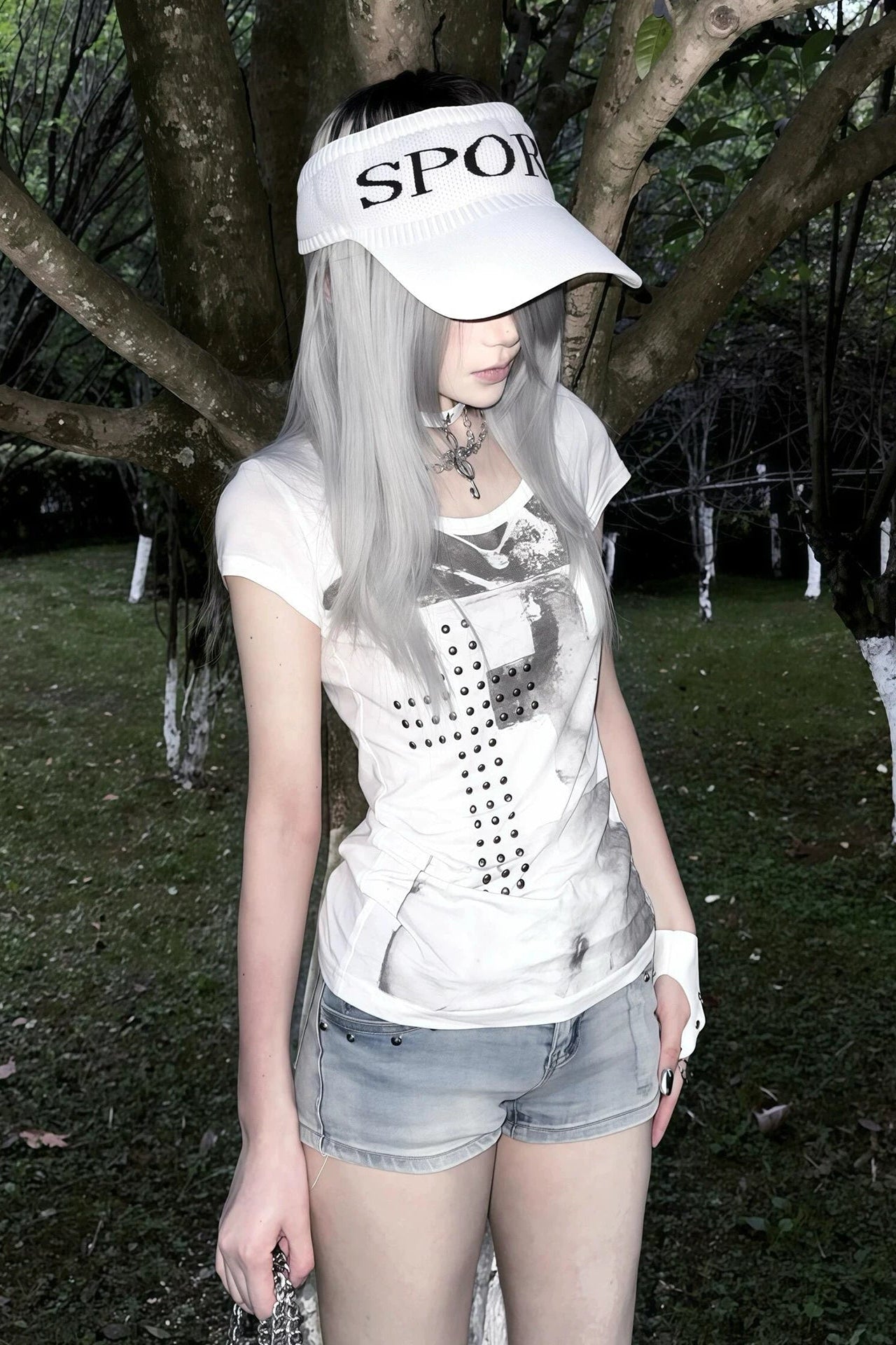 vintage cross tight tee ZC21374